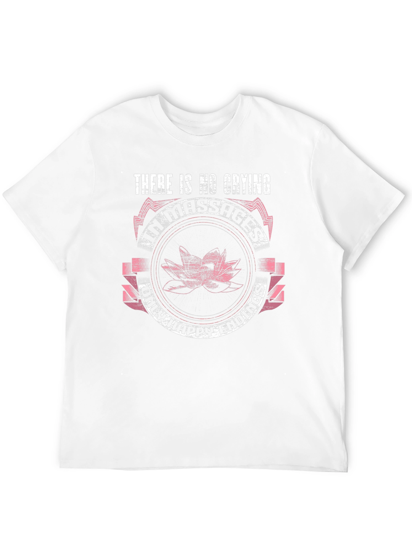 Black Funny Massage T-Shirt - No Crying, Happy Endings Only view 12