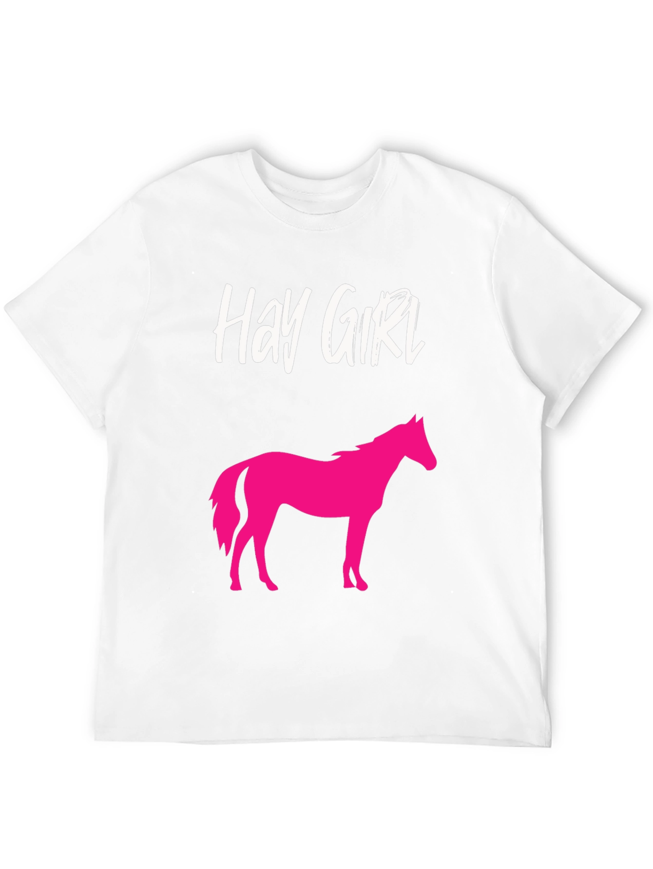 Black Hay Girl Horse Graphic Tee - Novelty Shirt view 12