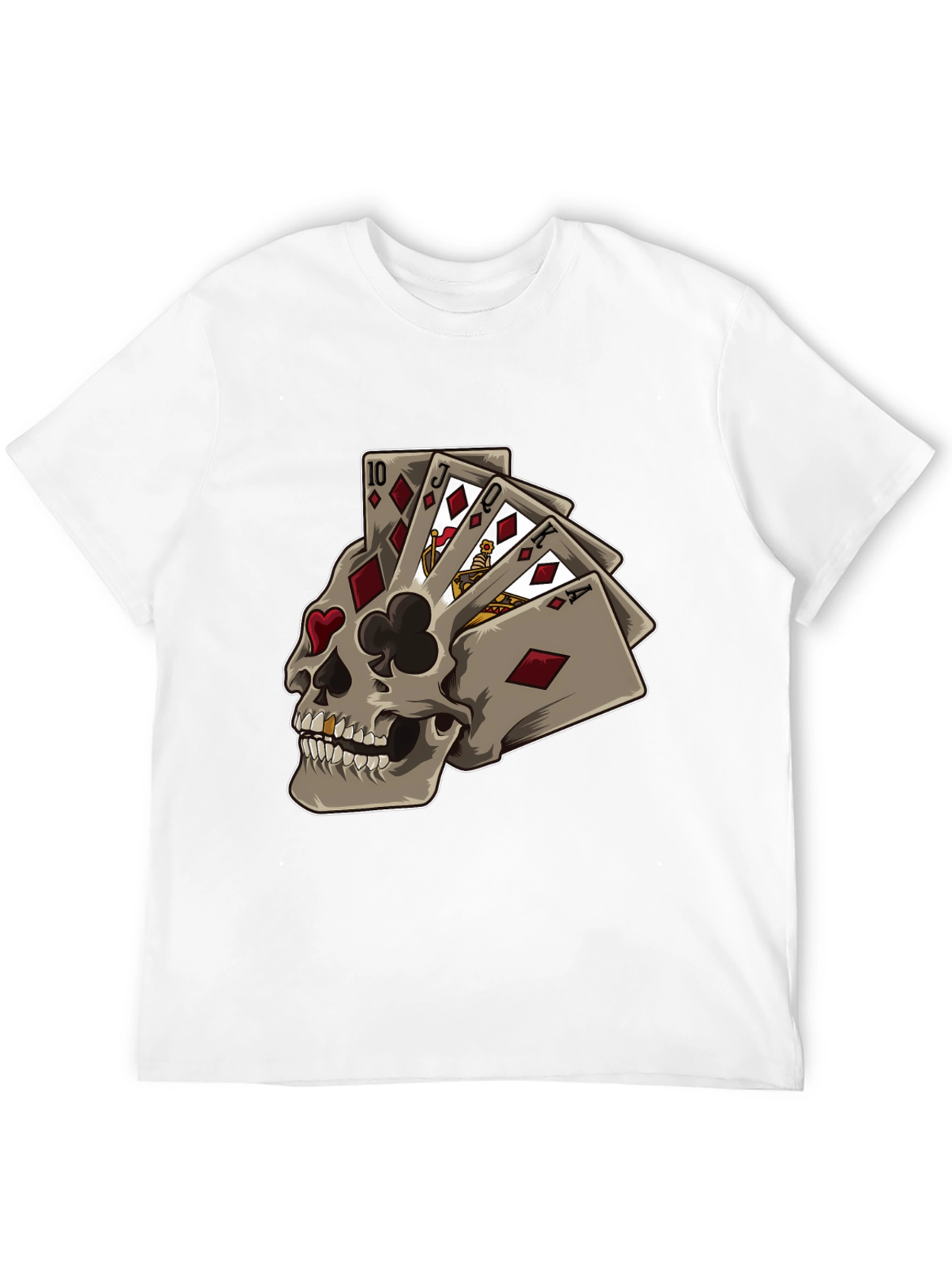 Black Skull Playing Card Graphic Tee view 12