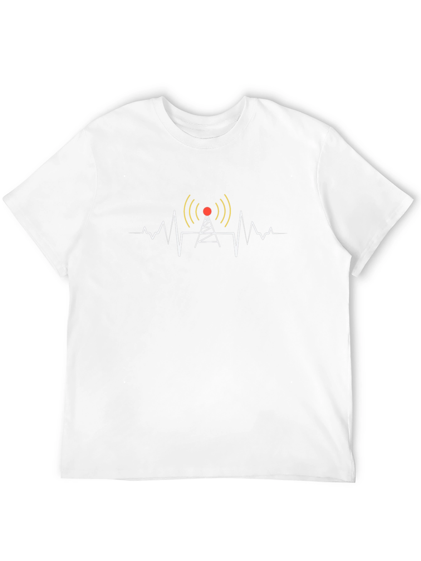 Black Ham Radio Operator Heartbeat T-Shirt view 12