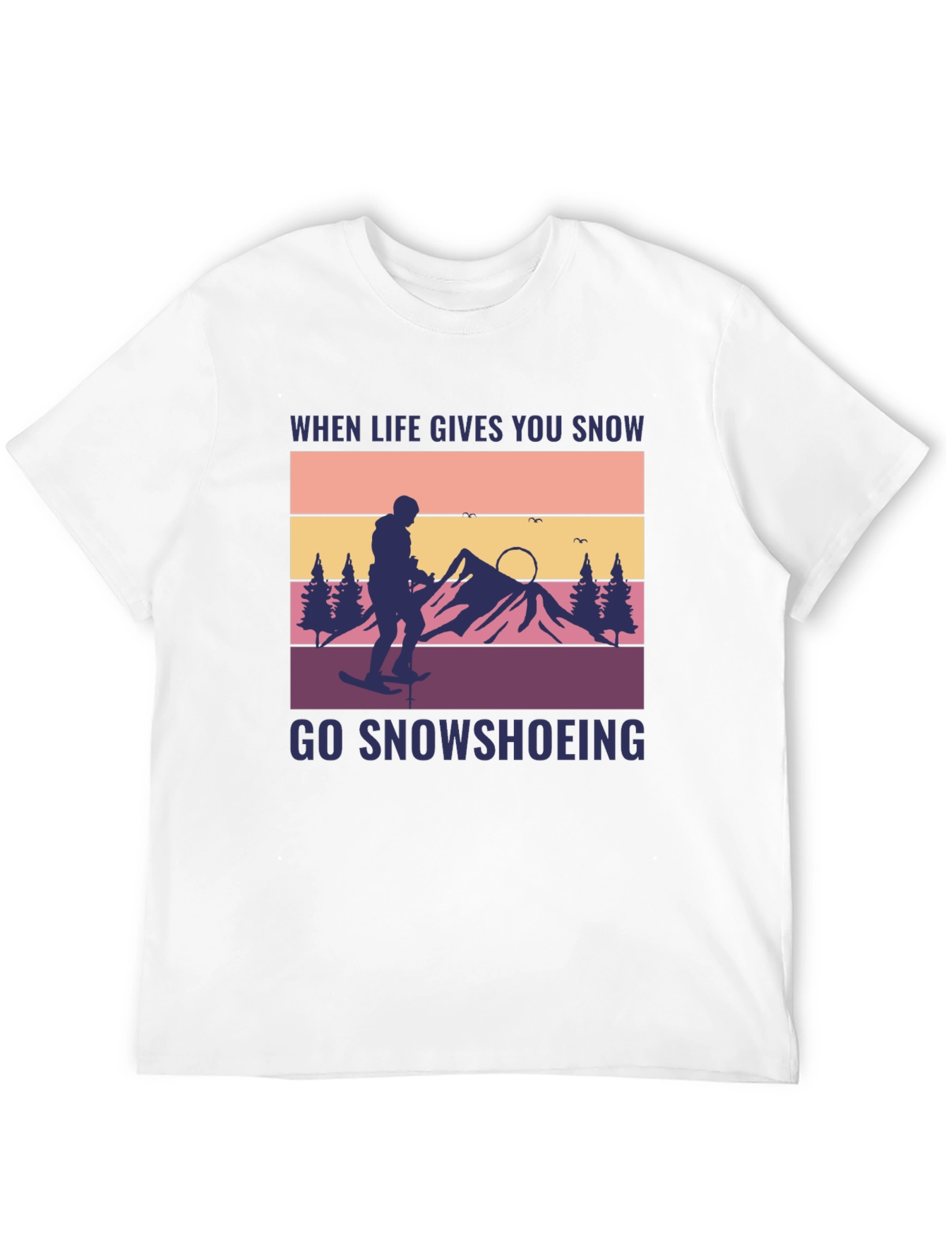 Black Snowshoeing Graphic Tee - When Life Gives You Snow view 12