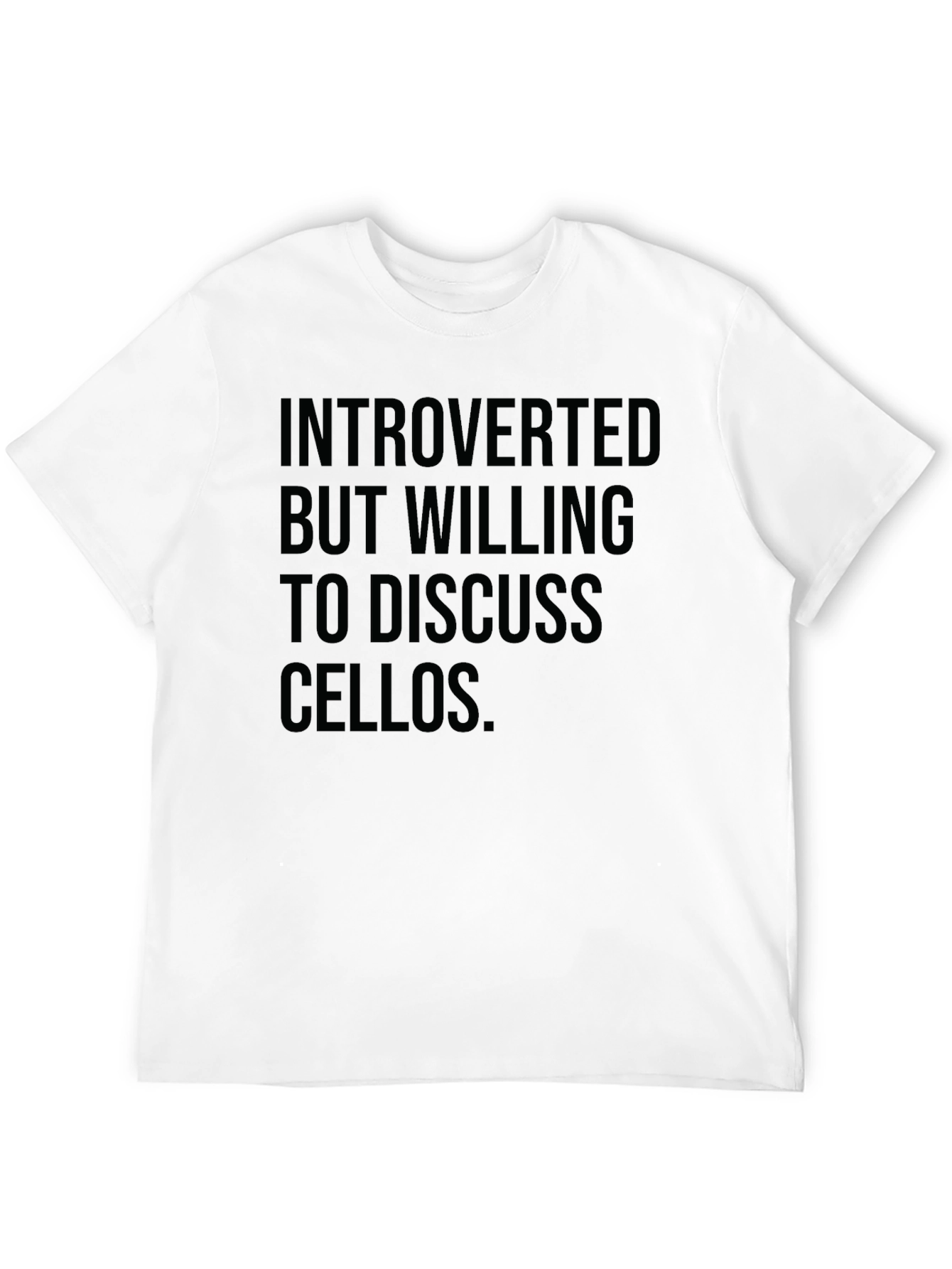 Black Introverted Cello Enthusiast T-Shirt view 12