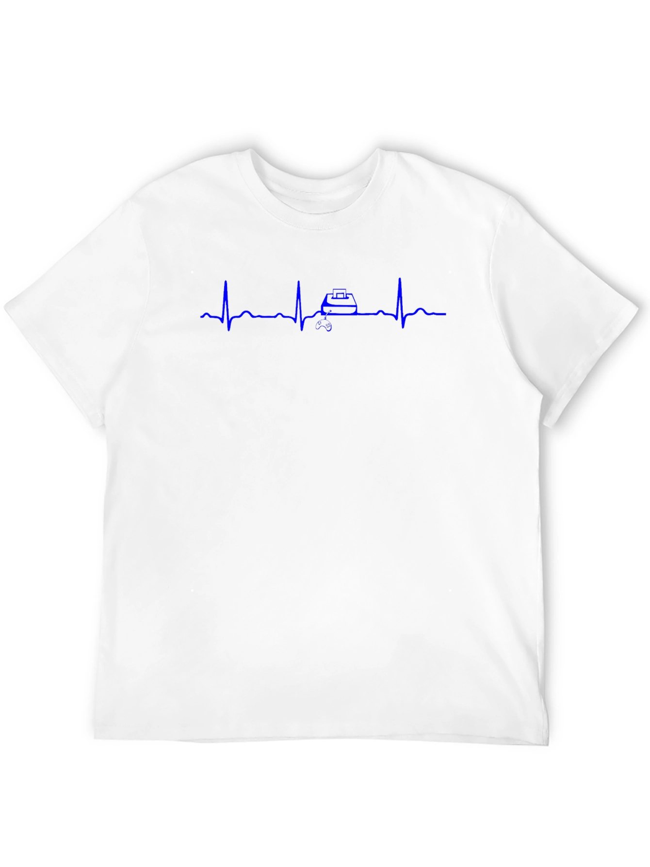 Black Heartbeat Curling Stone T-Shirt - Soft Cotton Tee view 12