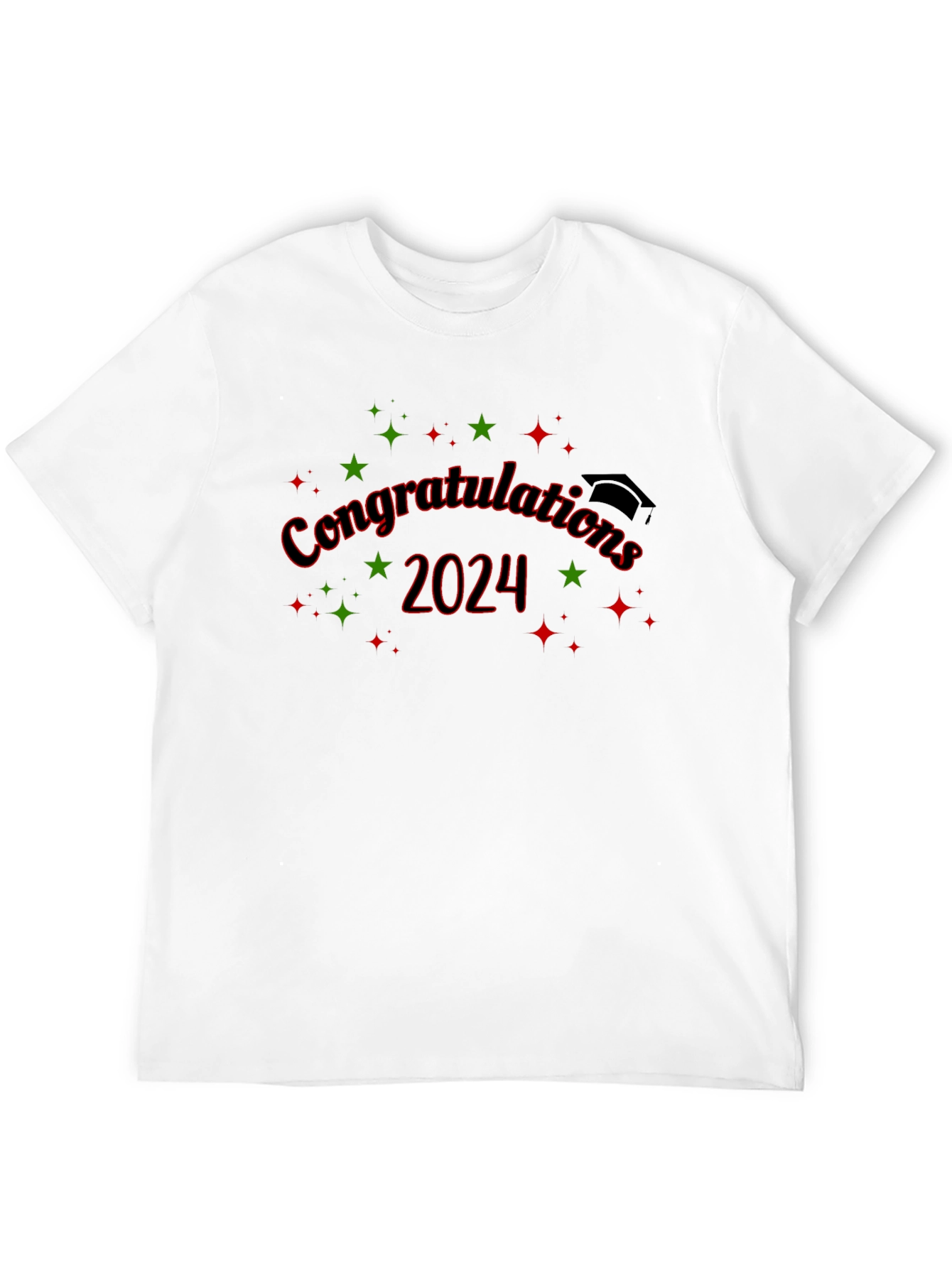 Black Congrats Grad 2024 Black T-Shirt view 12