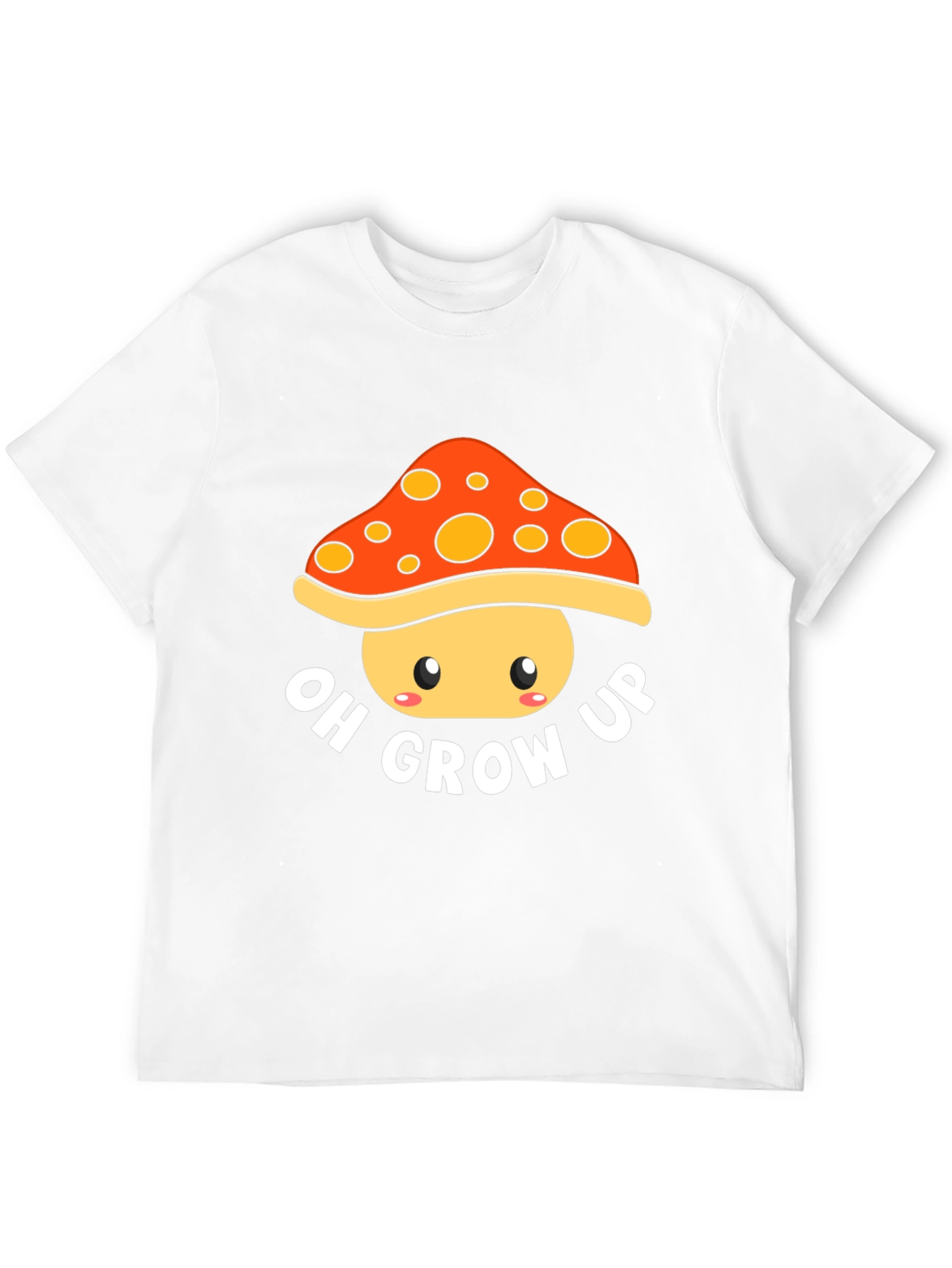 Black Oh Grow Up Mushroom Graphic T-Shirt view 12