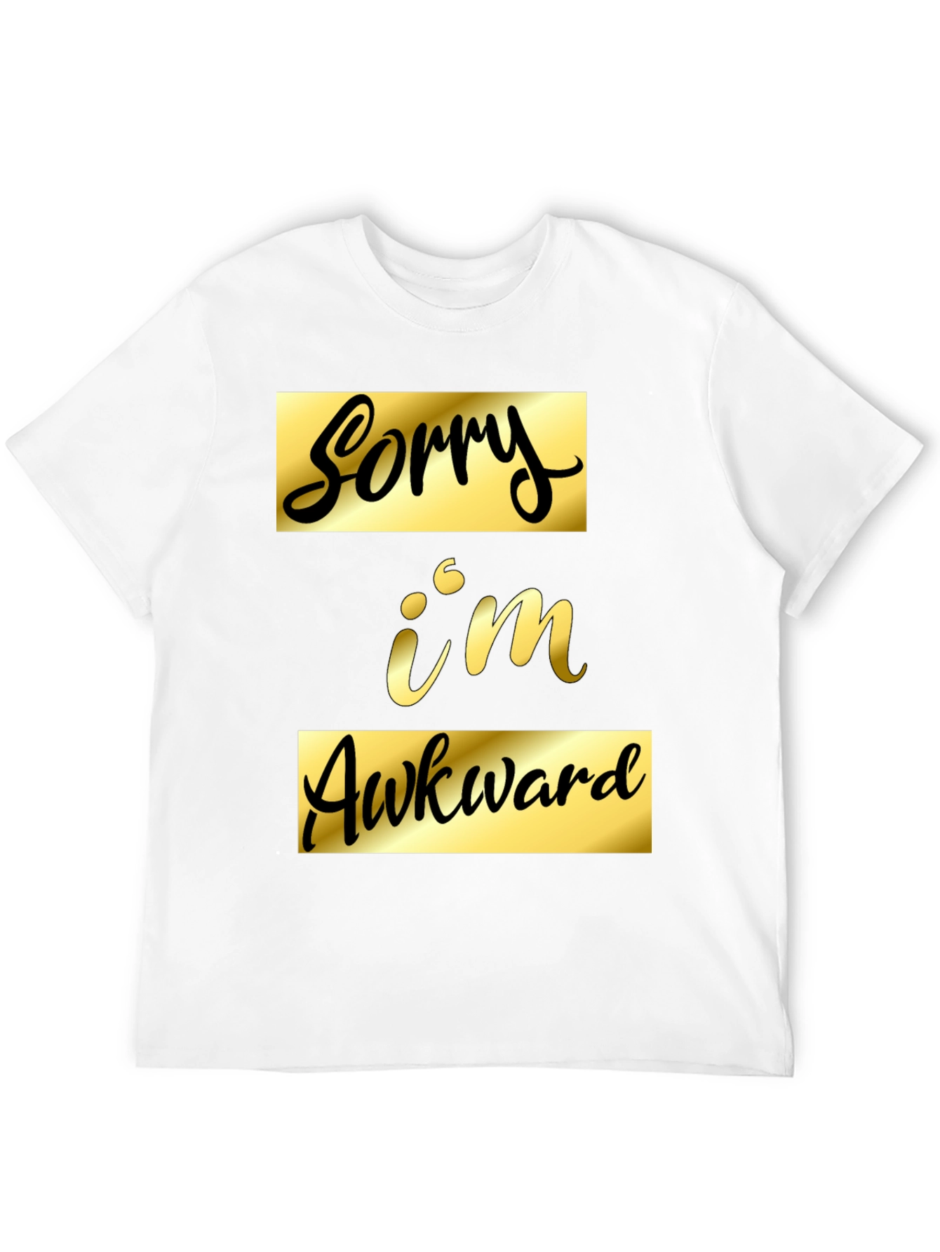 Black Sorry I'm Awkward Black Graphic Tee view 12