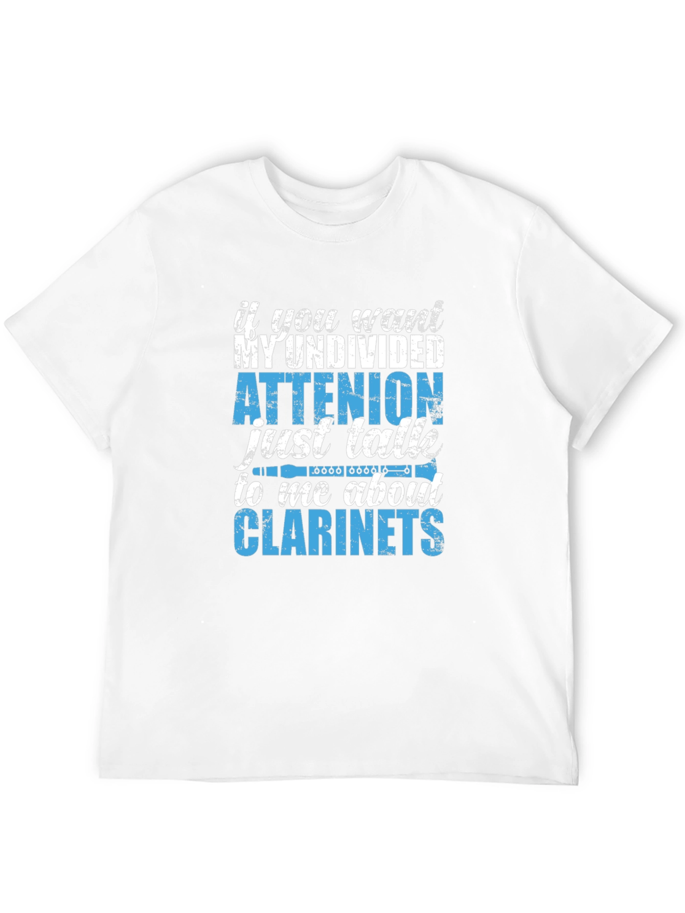 Black Clarinet Lover T-Shirt - Undivided Attention view 12
