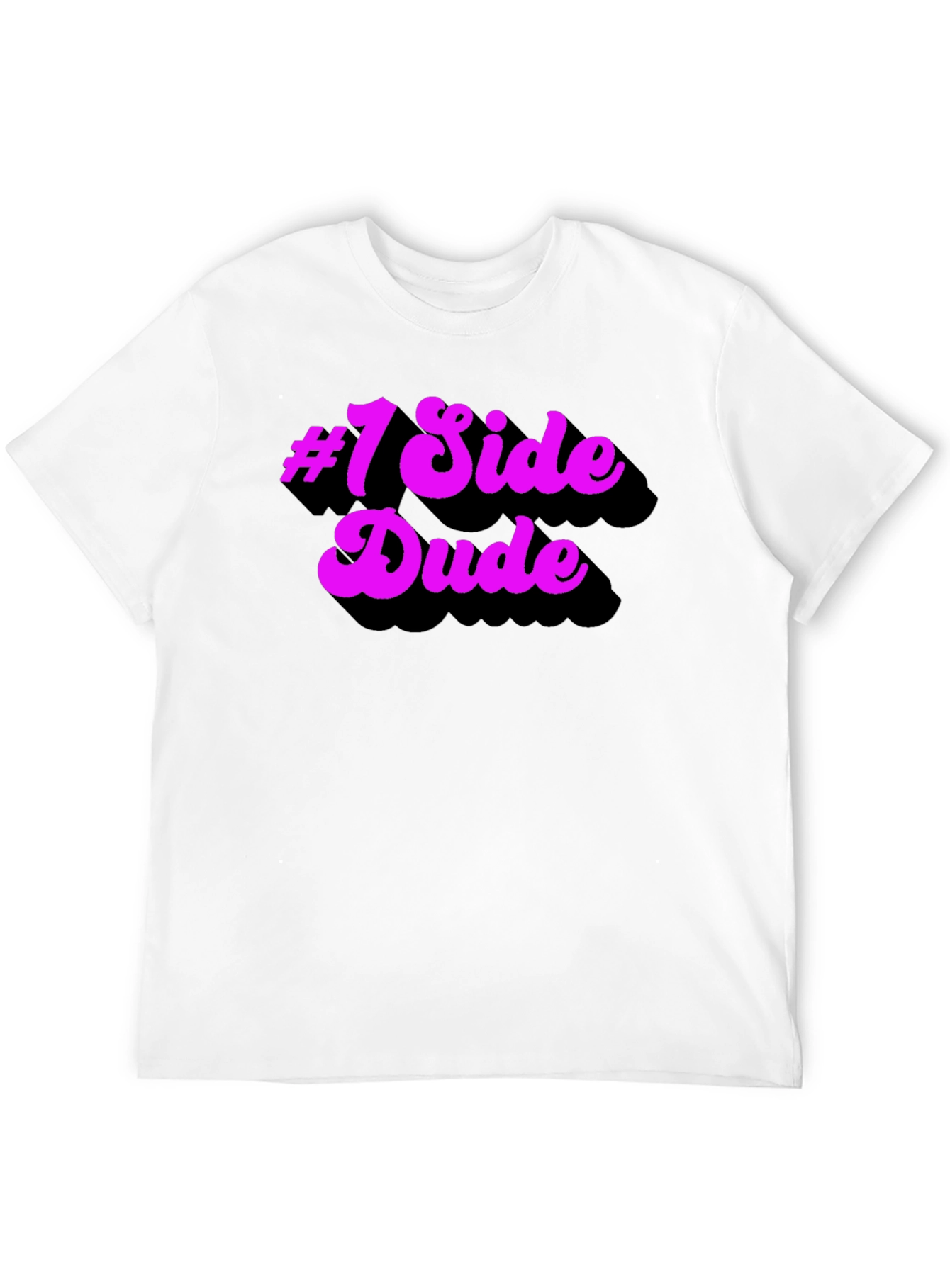 Black #1 Side Dude T-Shirt - Funny Novelty Tee view 12