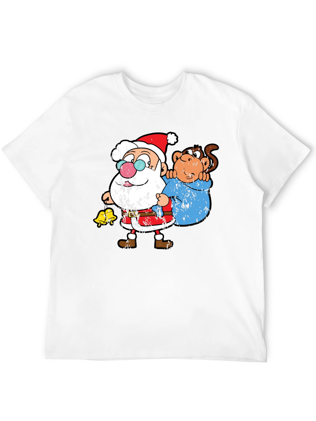 Black Santa & Monkey Graphic T-Shirt view 12