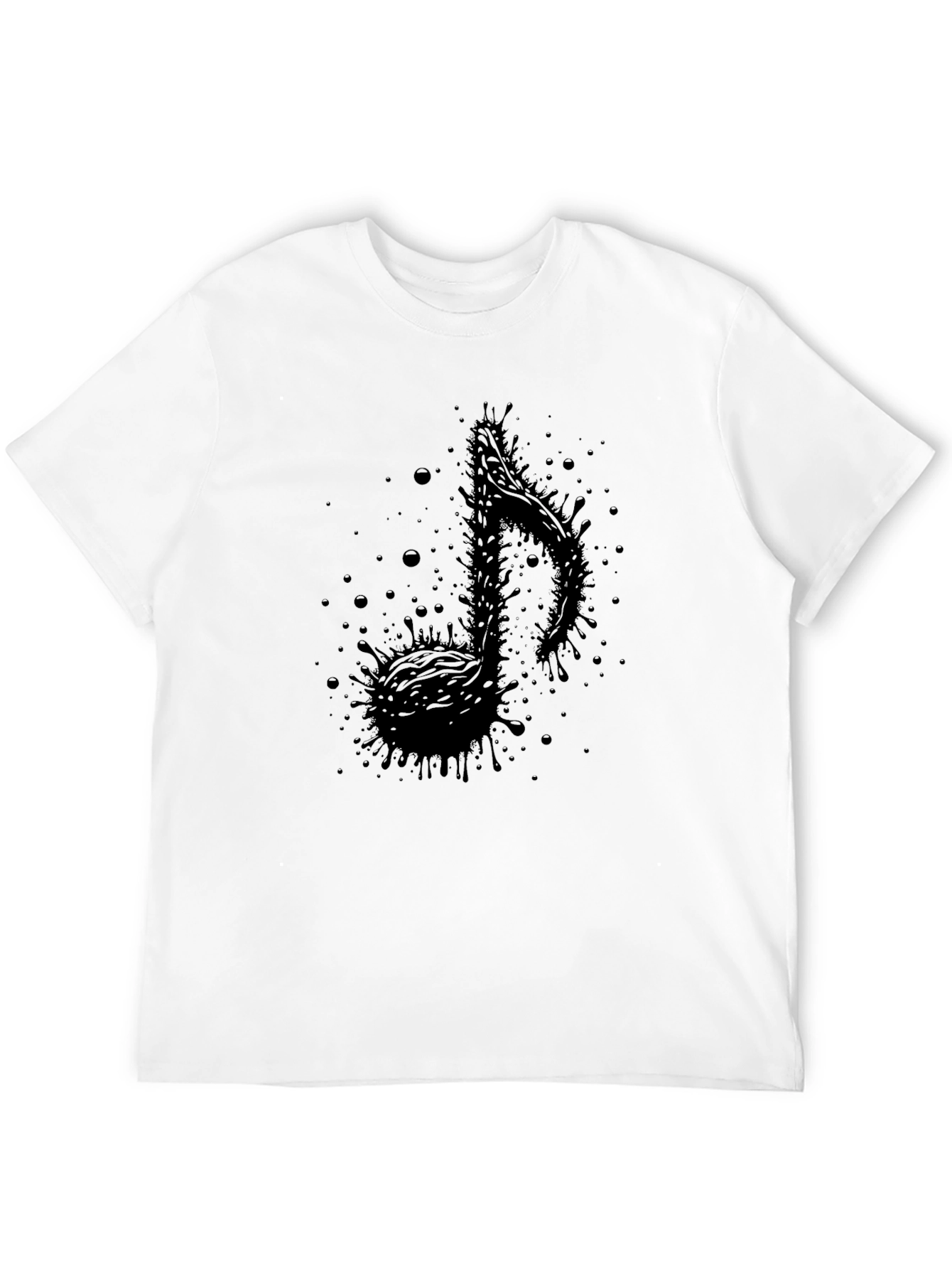 Black Black Music Note Graphic Tee view 12