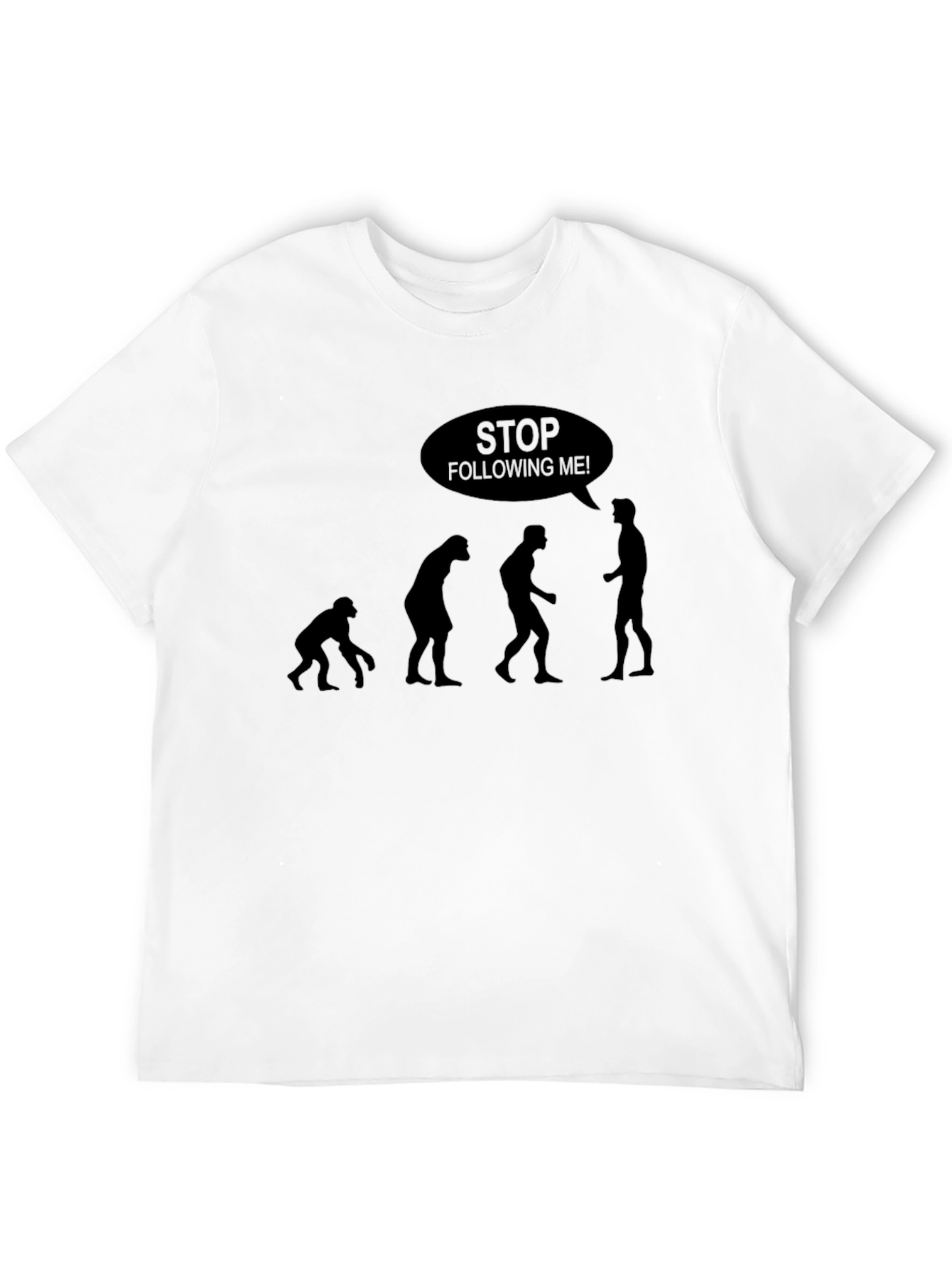 Black Evolution Stop Following Me T-Shirt view 12