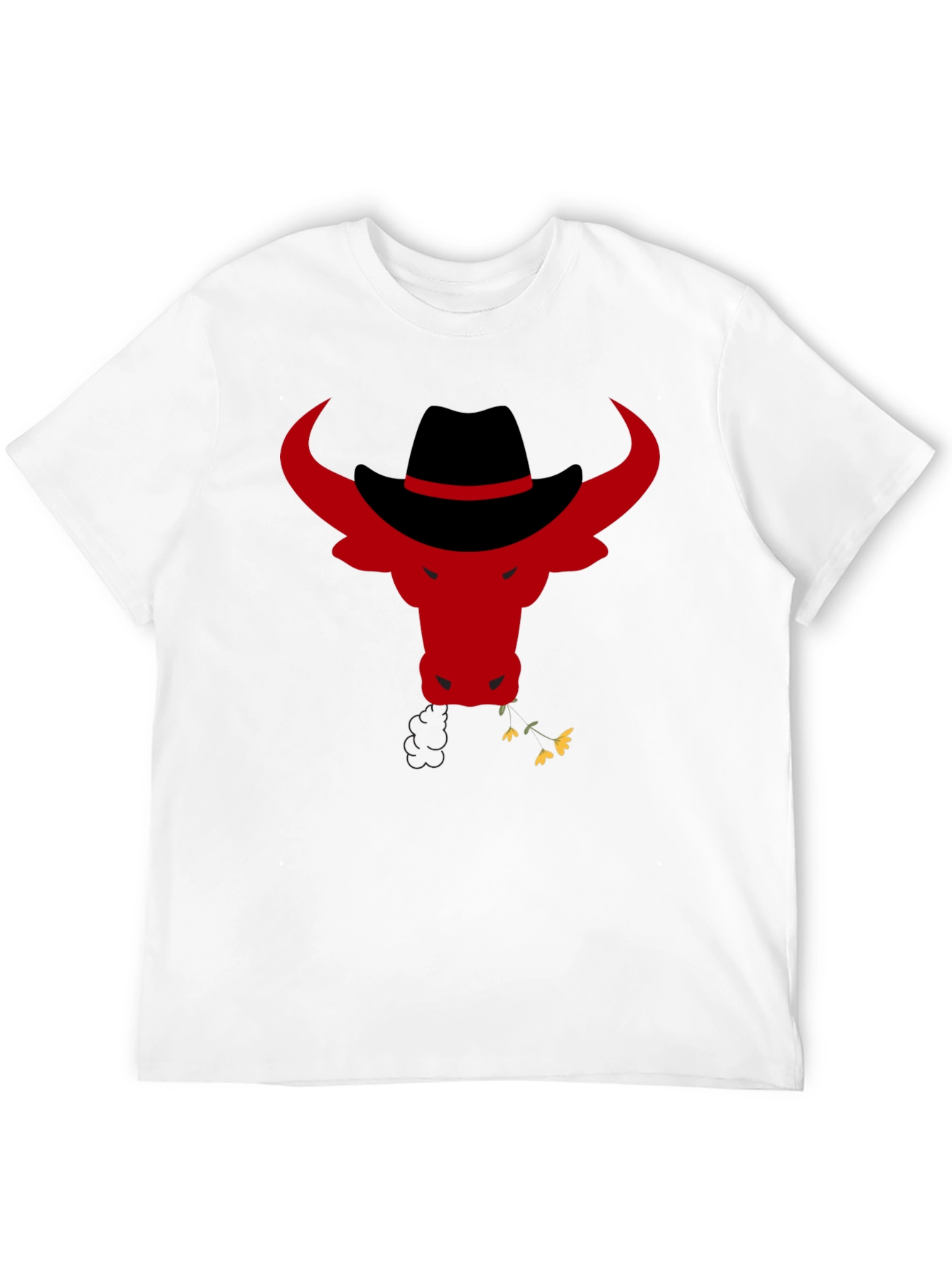 Black Cowboy Bull Graphic T-Shirt - Black view 12