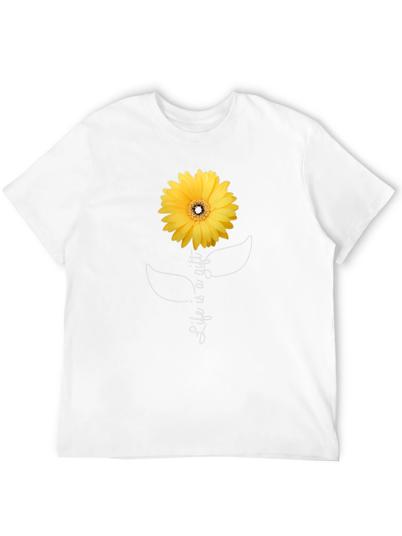 Black Life is a Gift Sunflower Black T-Shirt view 12