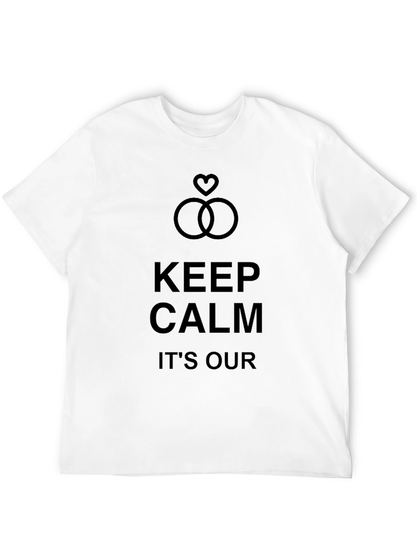 Black Keep Calm It's Our Wedding T-Shirt view 12