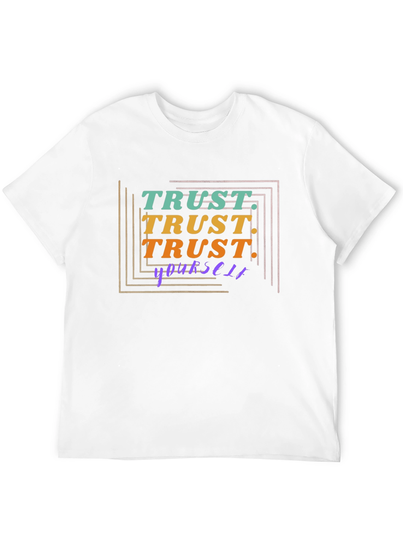 Black Trust Yourself Graphic Tee - Stylish Black T-Shirt view 12