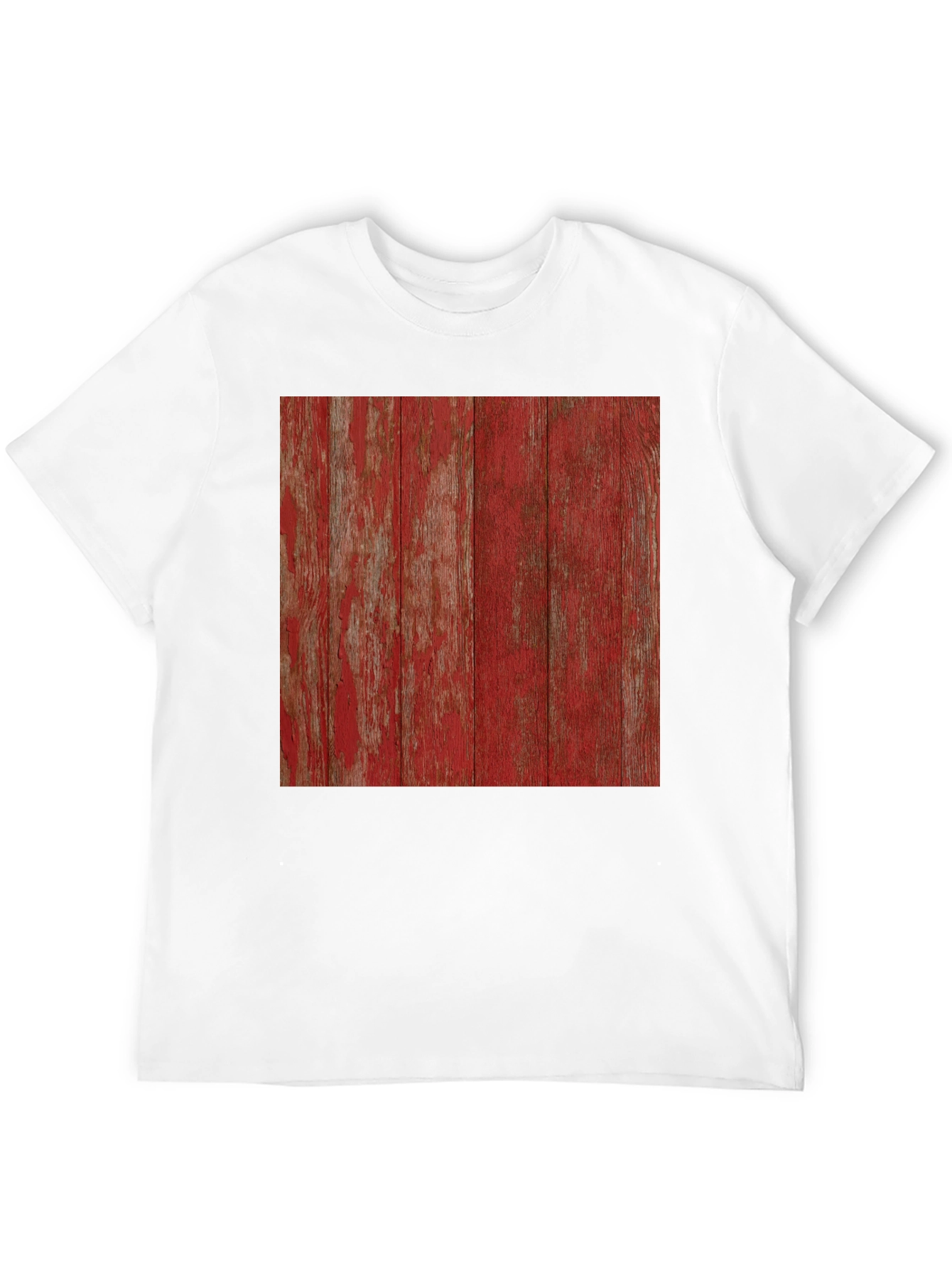 Black Rustic Red Wood Grain Graphic Tee - Short Sleeve view 12