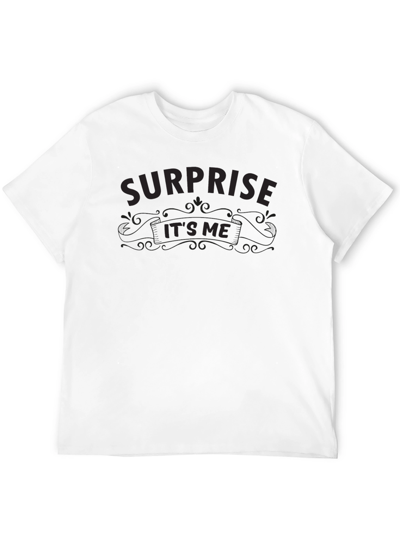 Black Surprise It's Me Black Crew Neck T-Shirt view 12