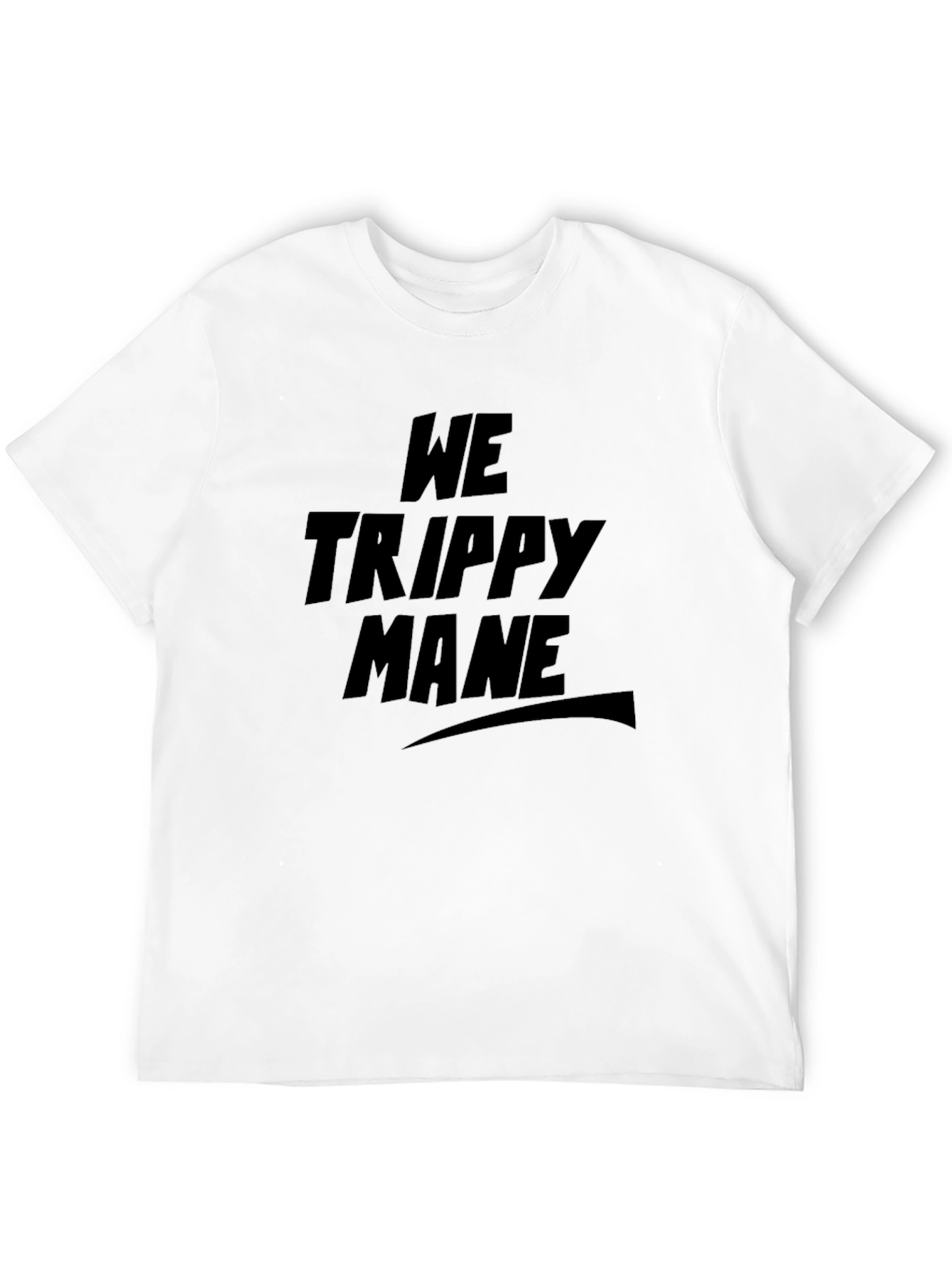 Black We Trippy Mane Black T-Shirt view 12