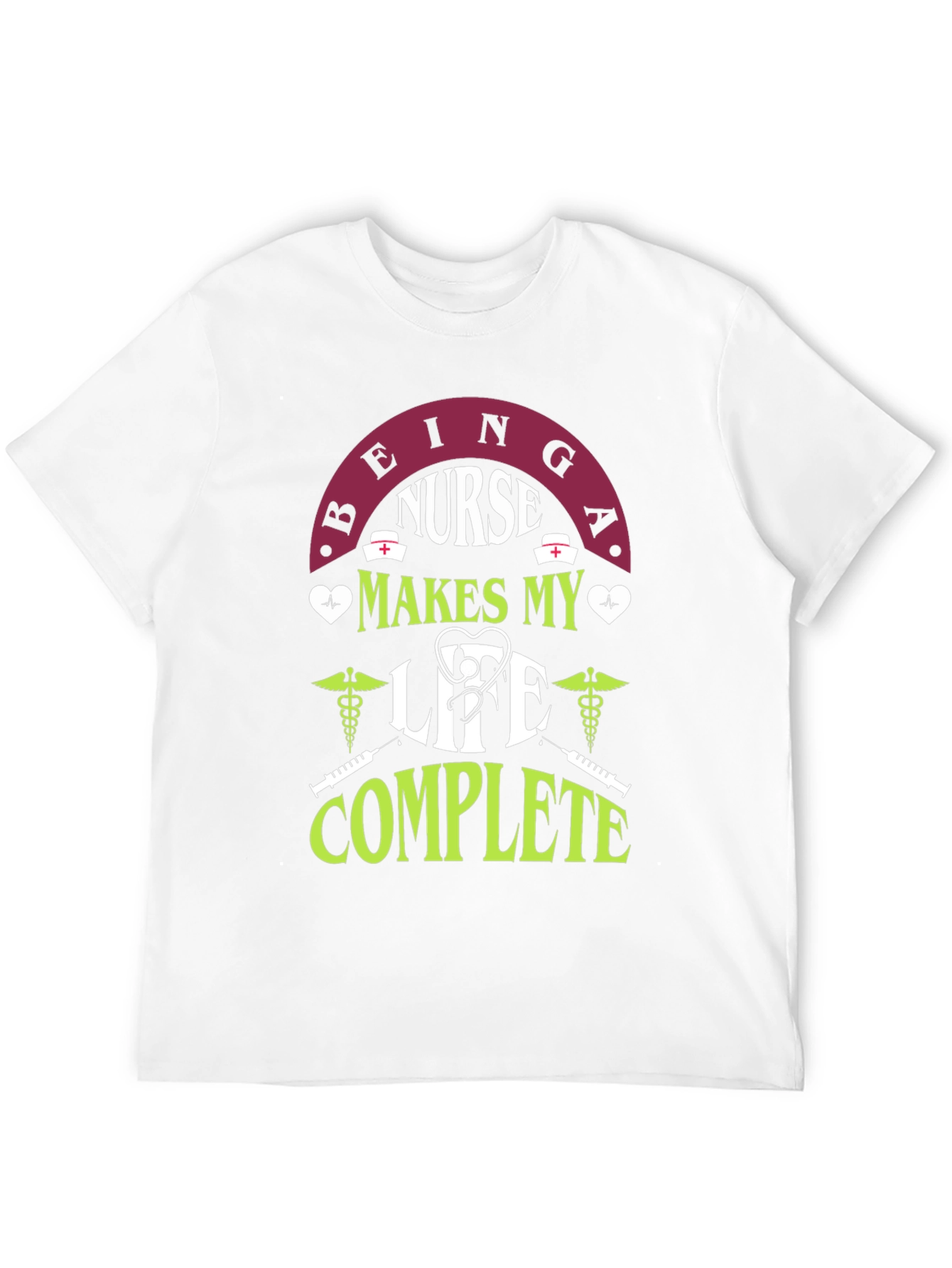 Black Being A Nurse Makes My Life Complete T-Shirt view 12