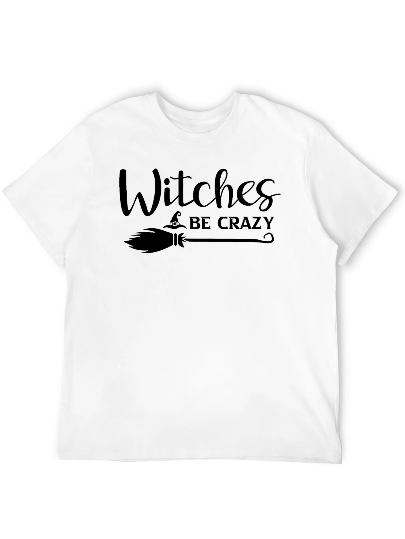 Black Witches Be Crazy Graphic Tee - Black Cotton T-Shirt view 12