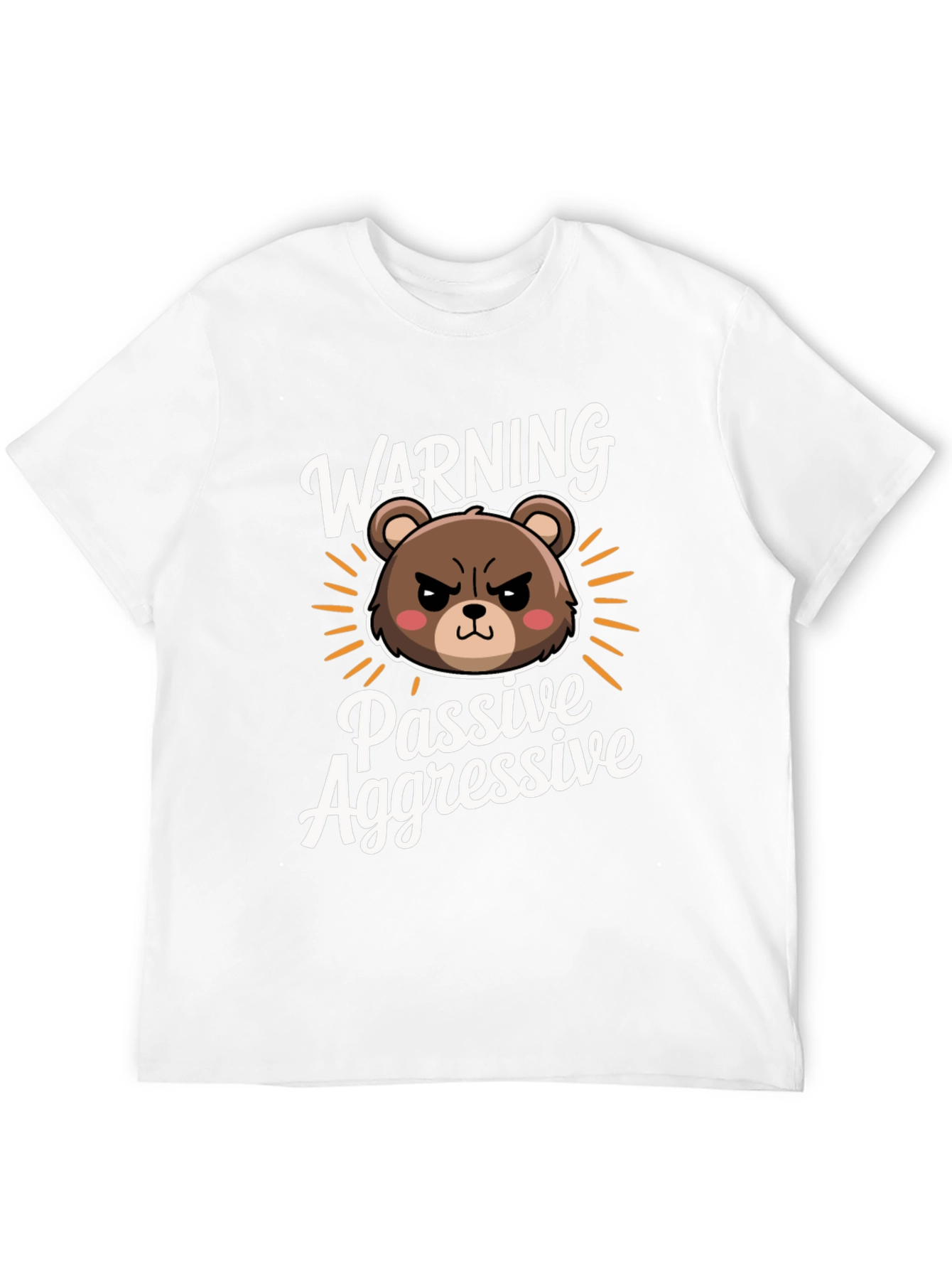 Black Passive Aggressive Bear Graphic T-Shirt view 12