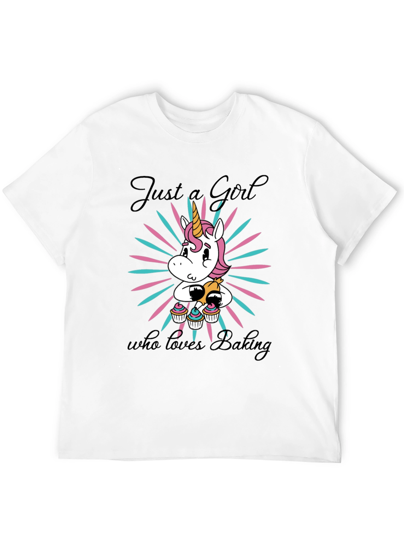 Black Just a Girl Who Loves Baking T-Shirt view 12