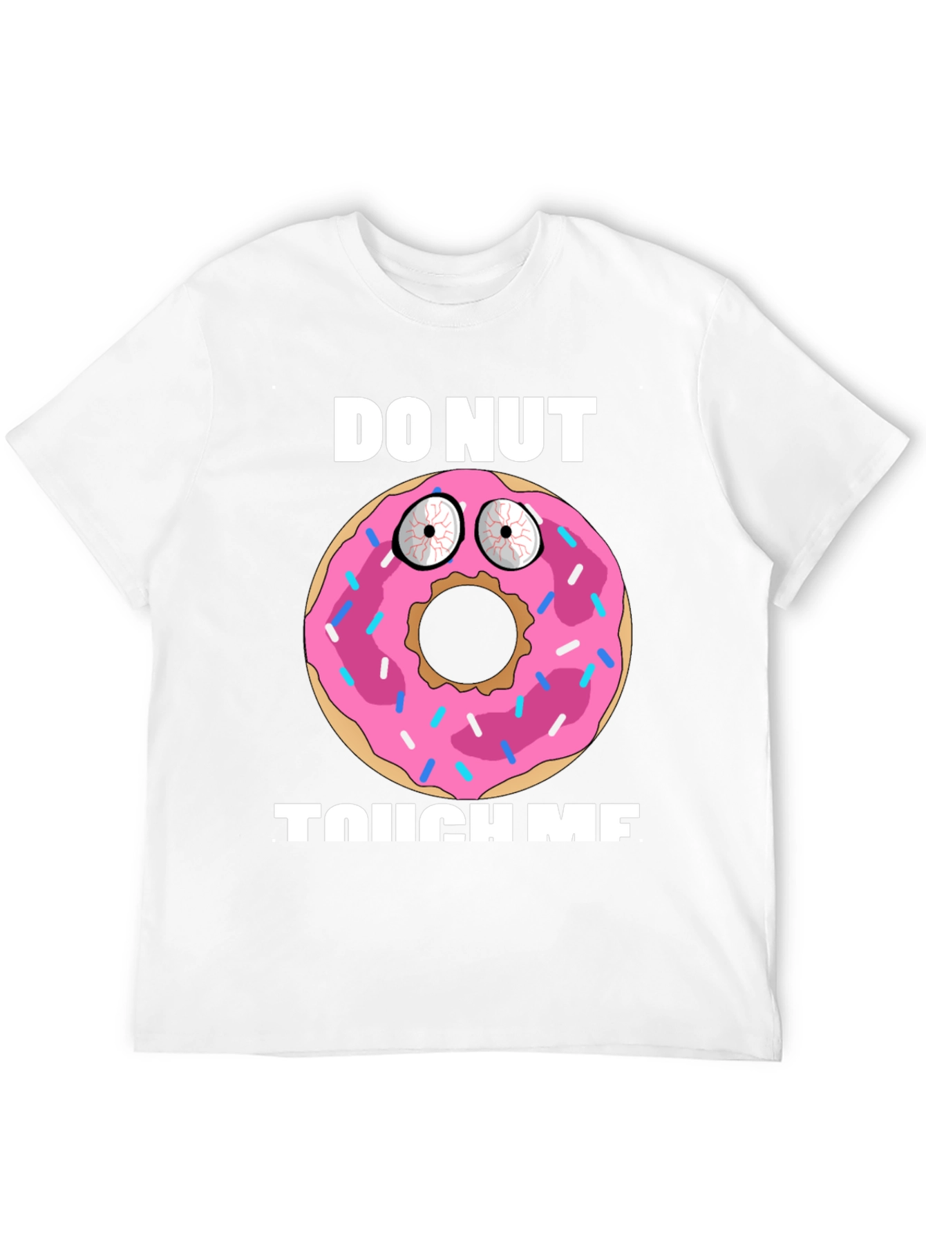 Black Funny Donut Graphic T-Shirt - Do Nut Touch Me! view 12