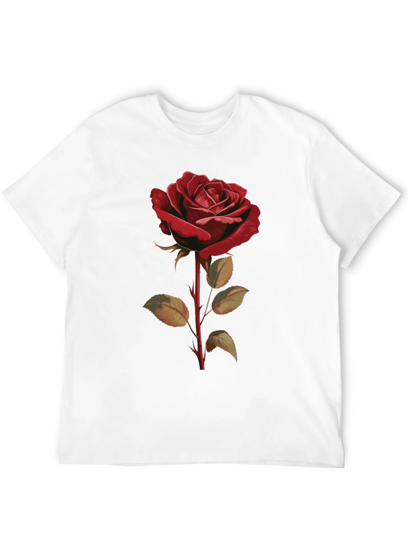 Black Classic Rose T-Shirt - Floral Graphic Tee view 12