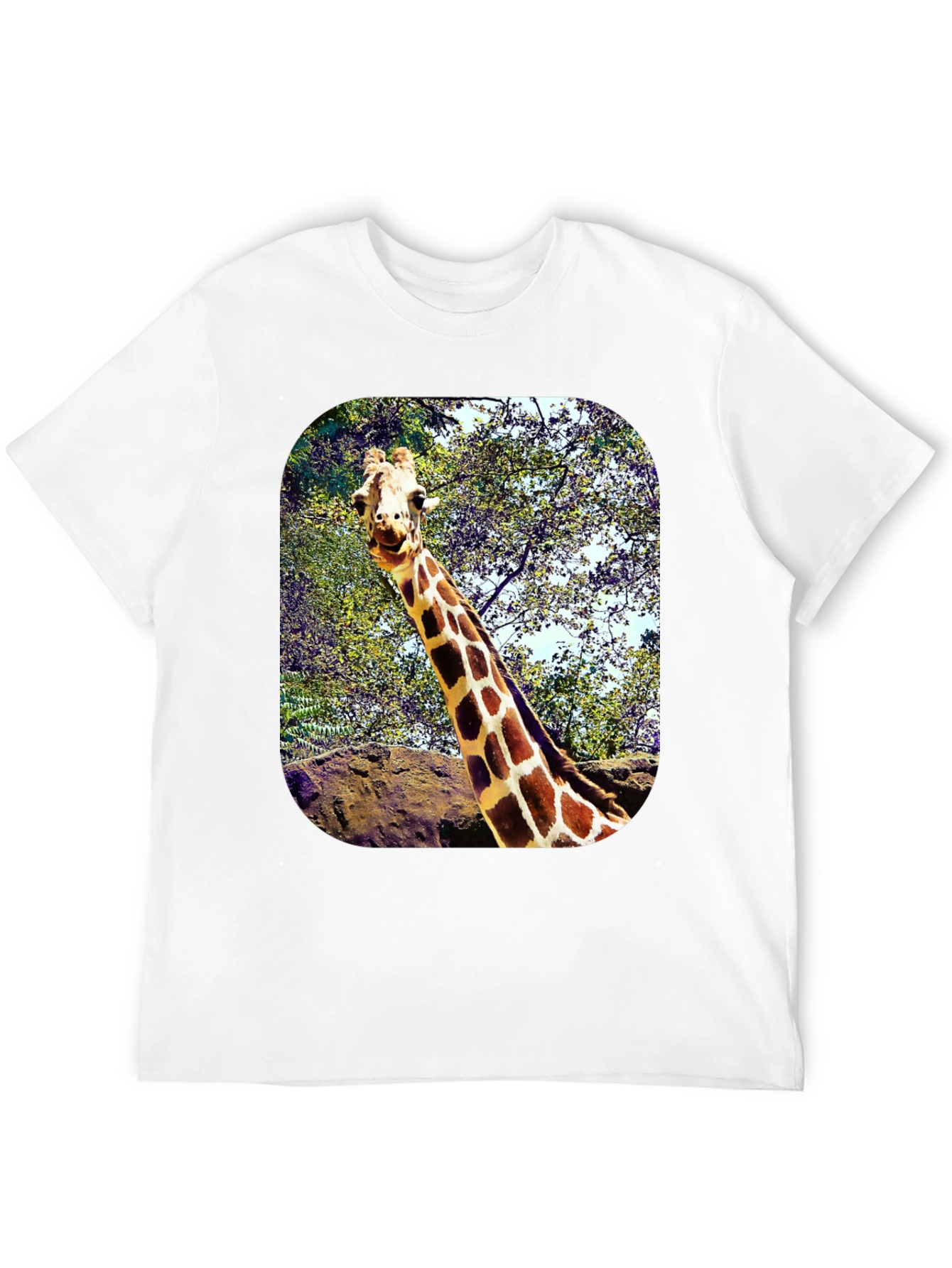 Black Giraffe Graphic T-Shirt - Unique Animal Tee view 12