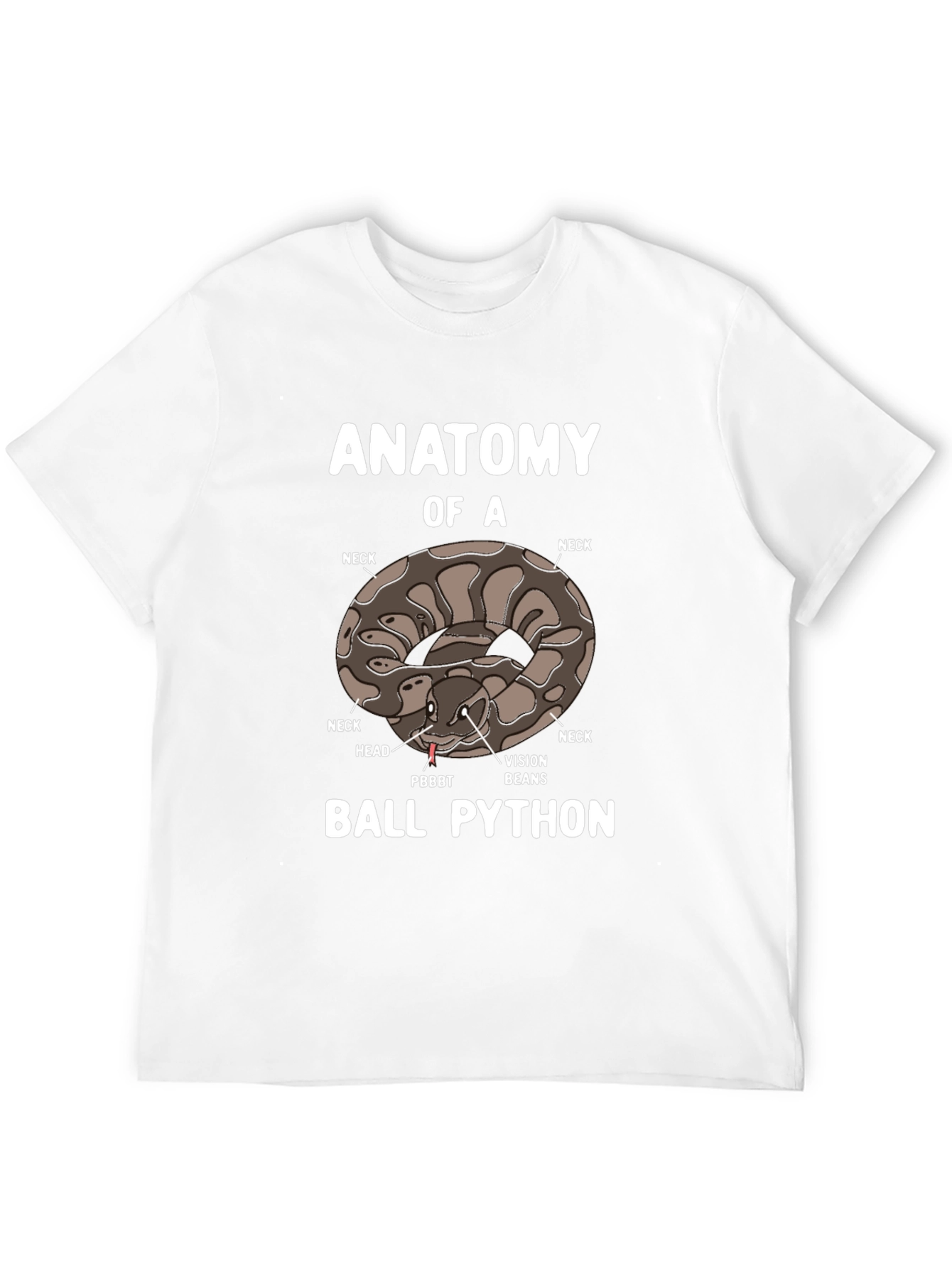 Black Anatomy of a Ball Python T-Shirt view 12