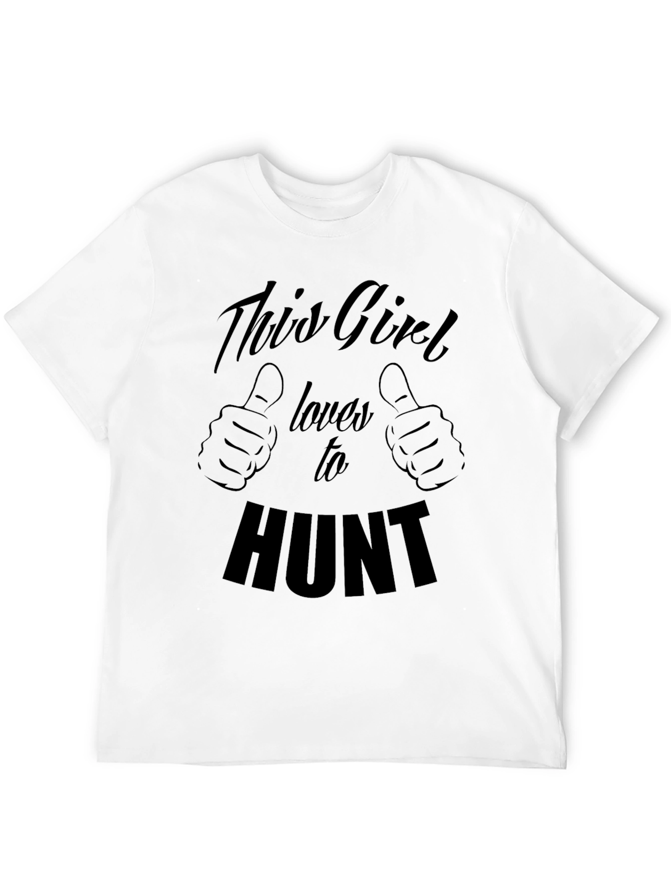 Black This Girl Loves To Hunt Graphic Tee view 12