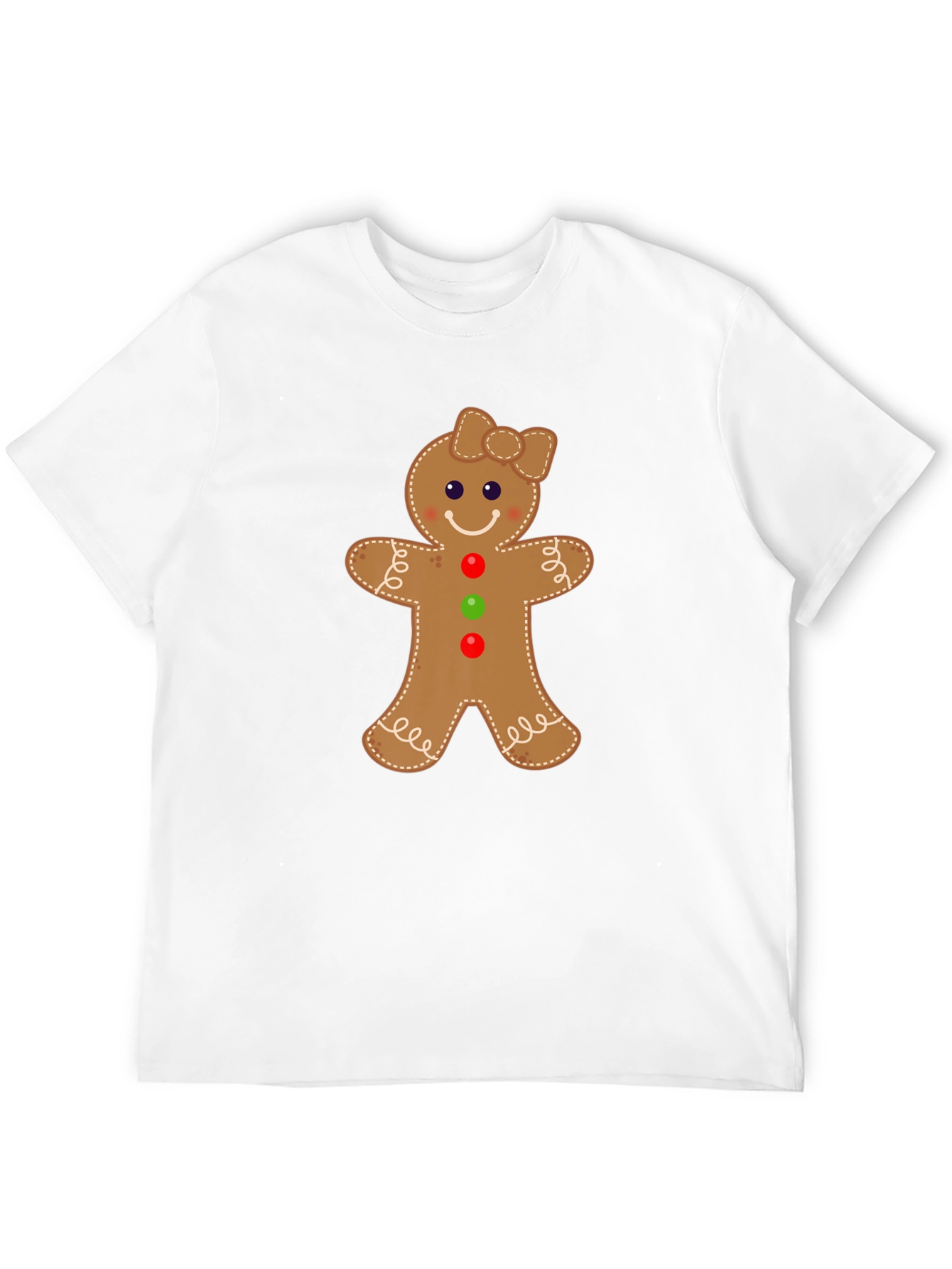 Black Gingerbread Man Holiday T-Shirt view 12