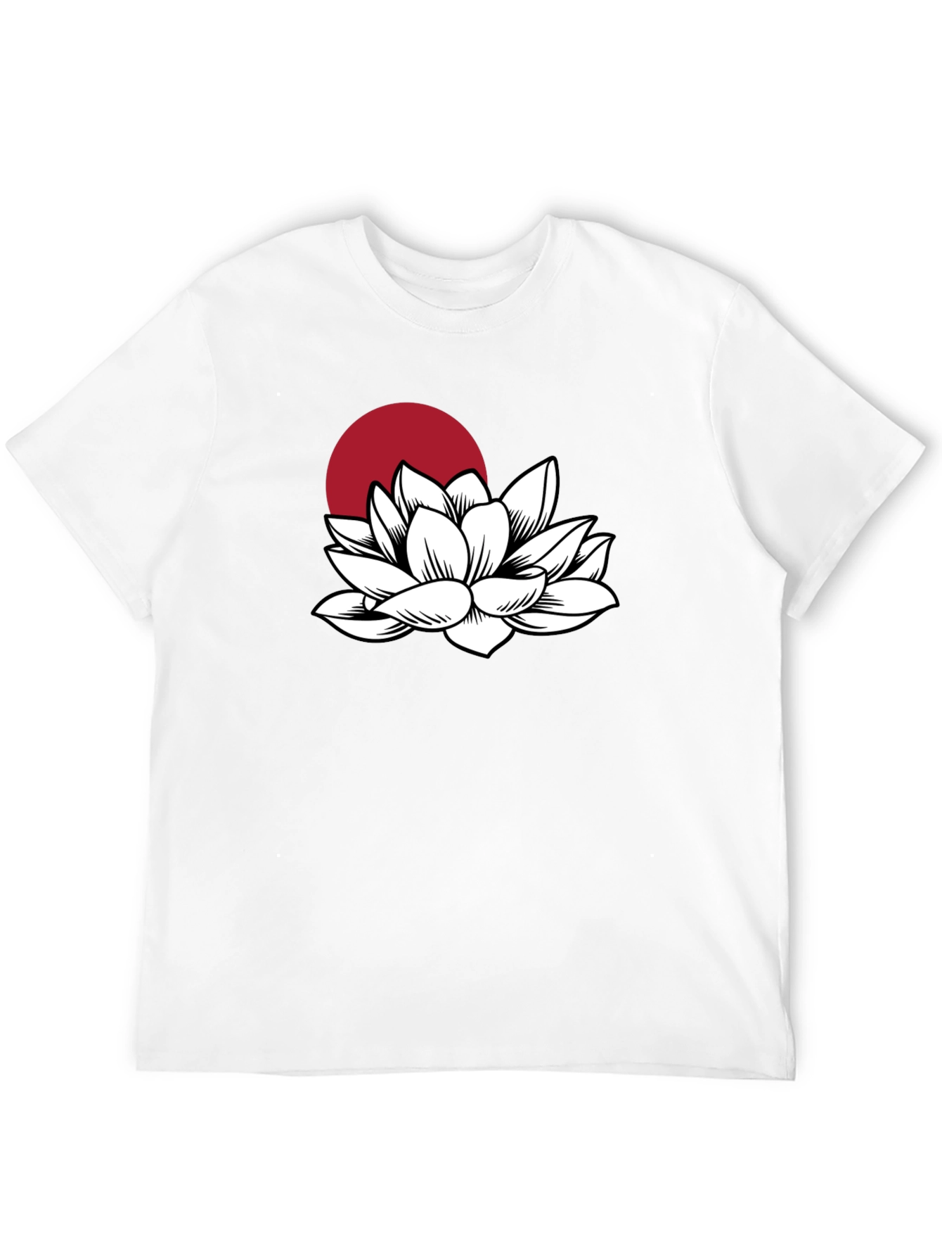 Black Lotus Flower T-Shirt - Black Graphic Tee view 12