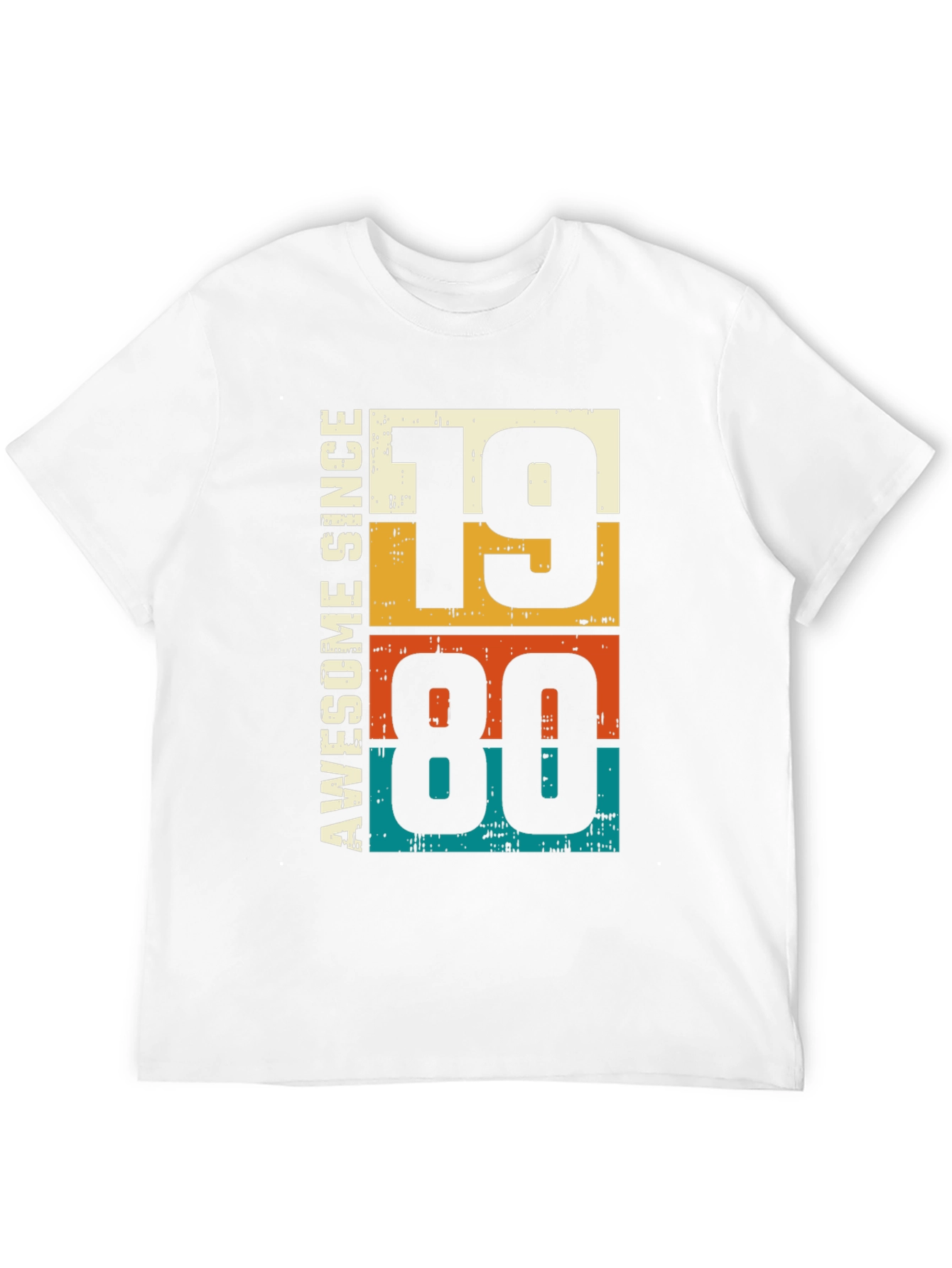 Black Awesome Since 1980 Graphic Tee - Retro Birthday Gift view 12