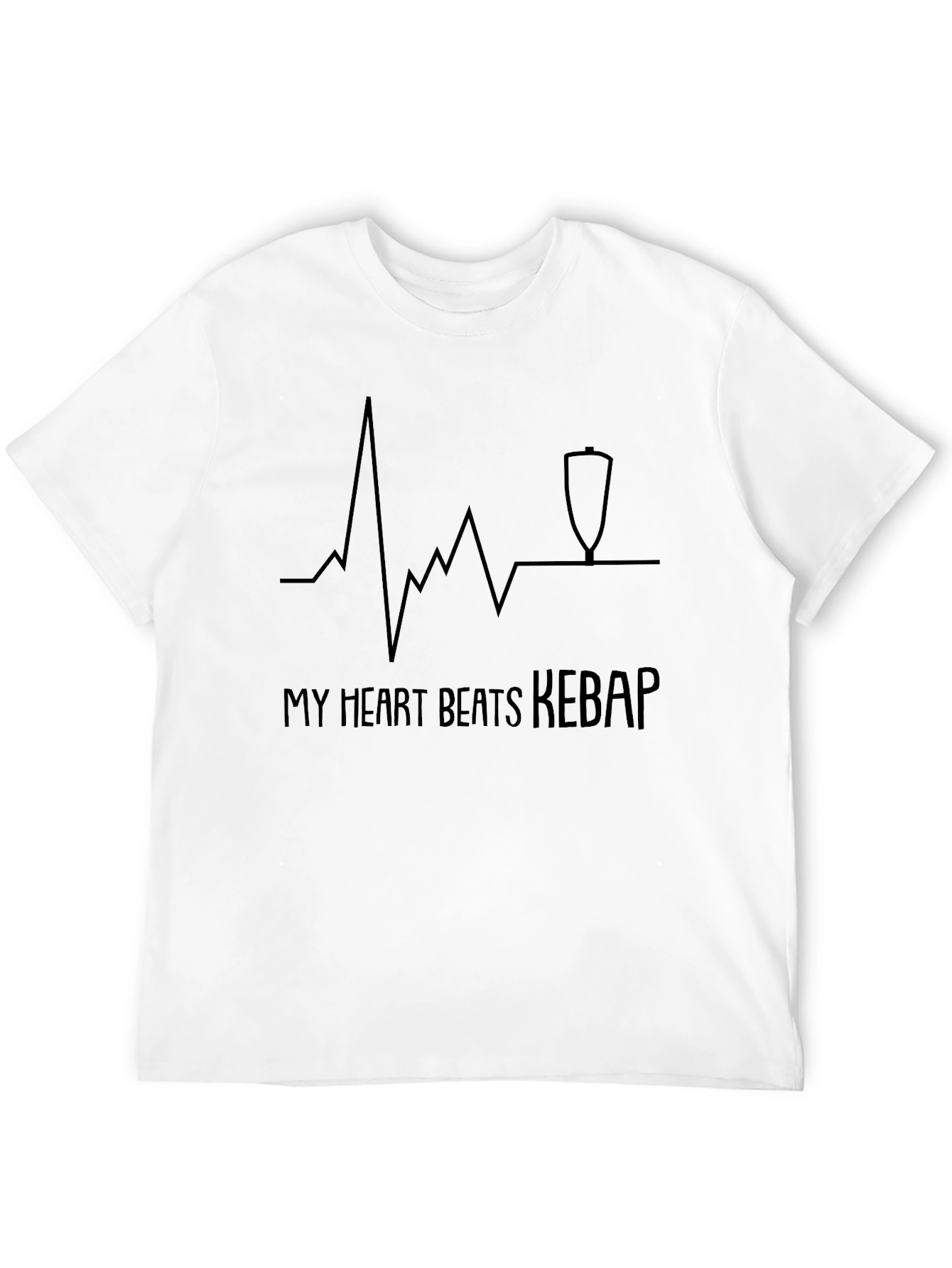 Black My Heart Beats Kebab Graphic Tee view 12