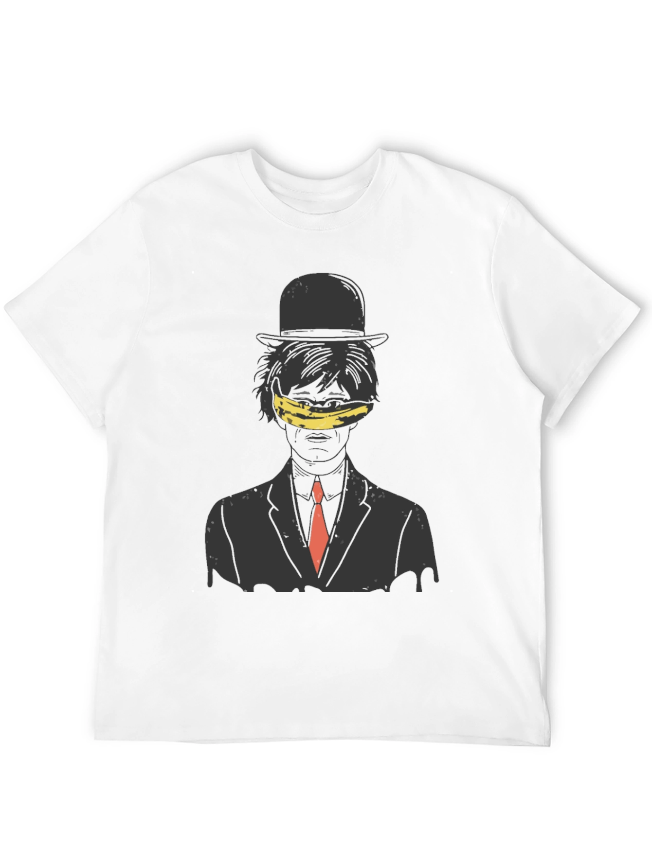 Black Artistic Banana Blinded Man Graphic Tee view 12