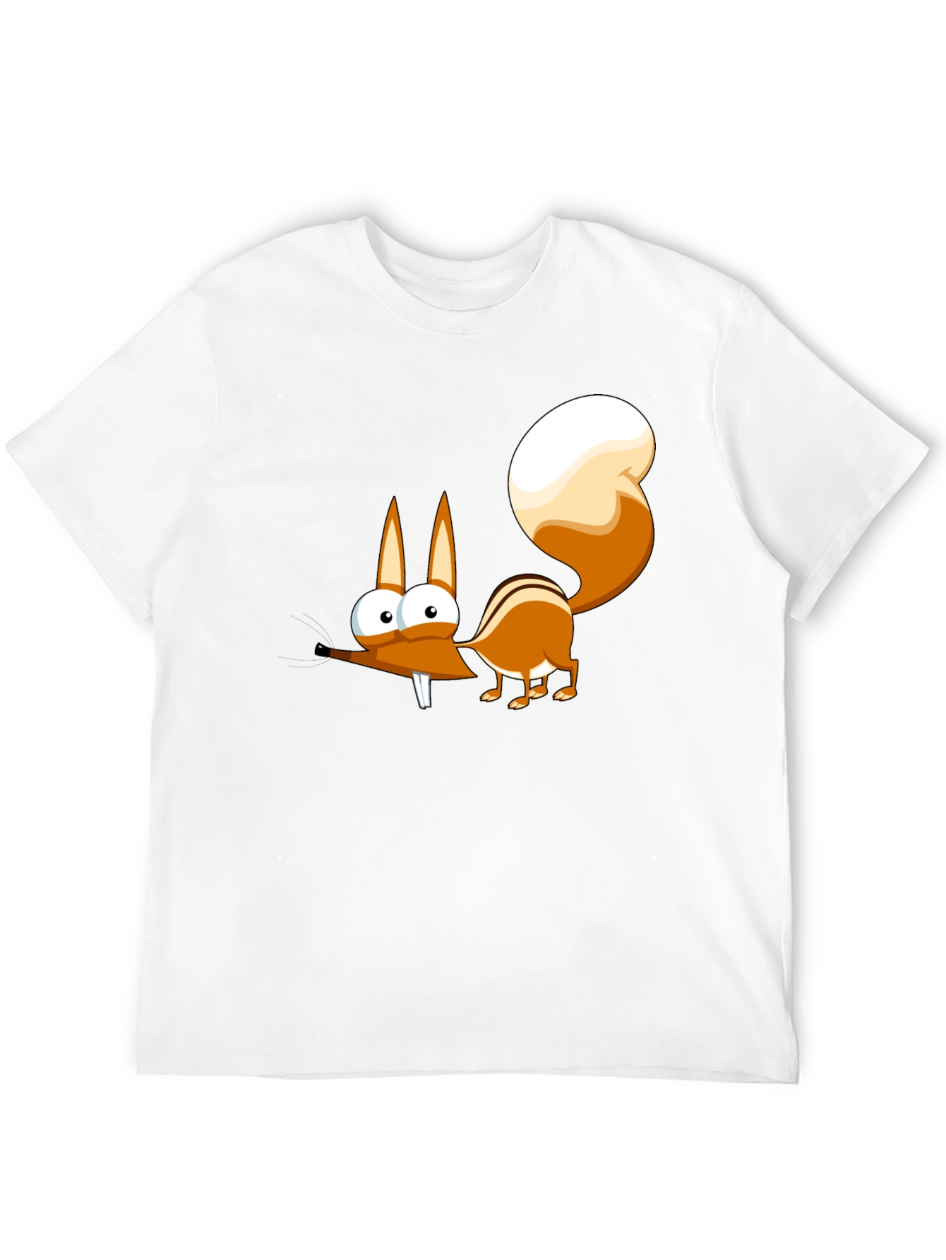 Black Funny Cartoon Squirrel Graphic T-Shirt view 12
