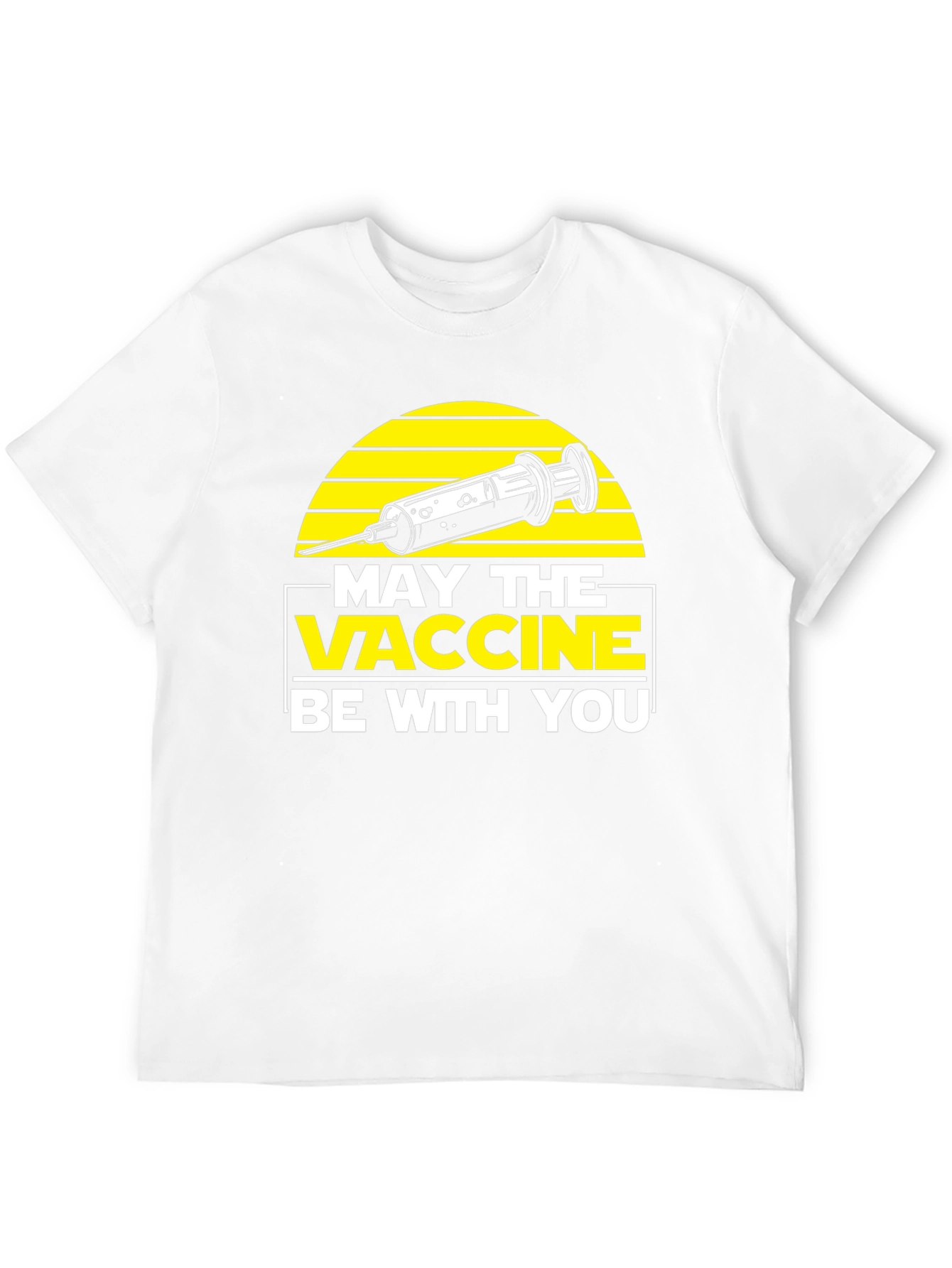Black May the Vaccine Be With You T-Shirt  view 12
