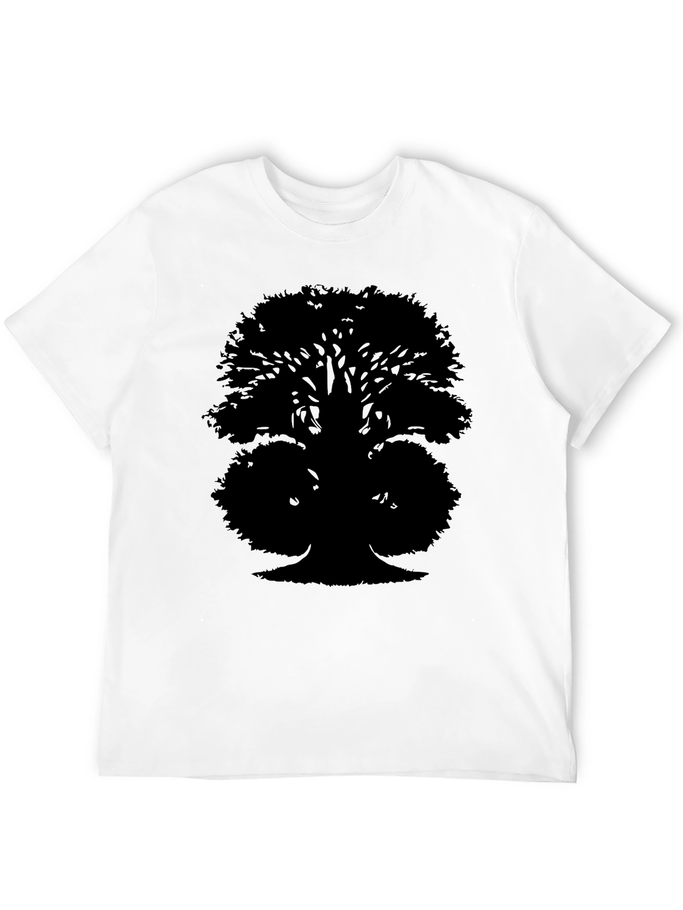 Black Black Tree Silhouette Graphic Tee view 12