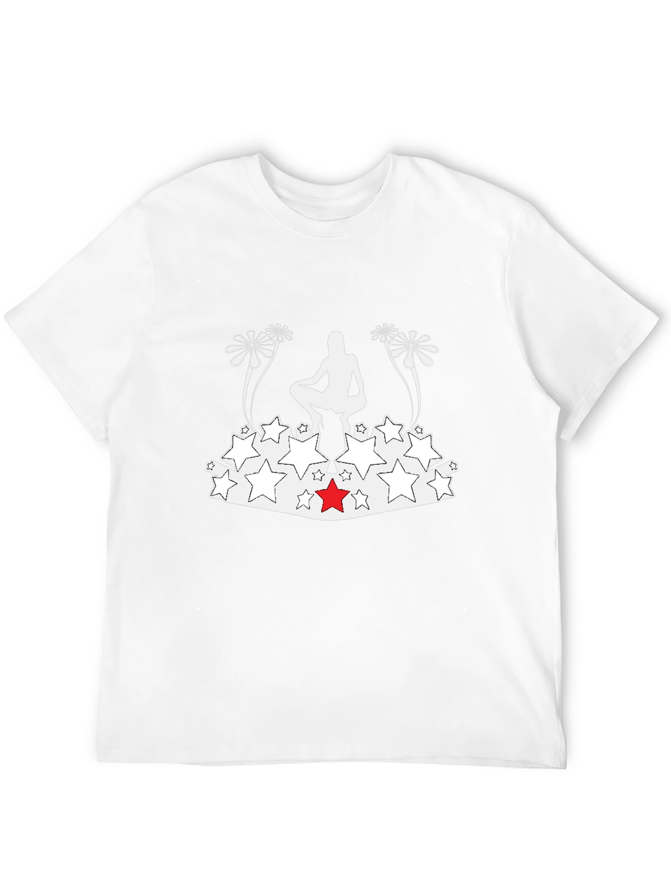 Black Novelty Graphic Tee - Silhouette Star Design view 12