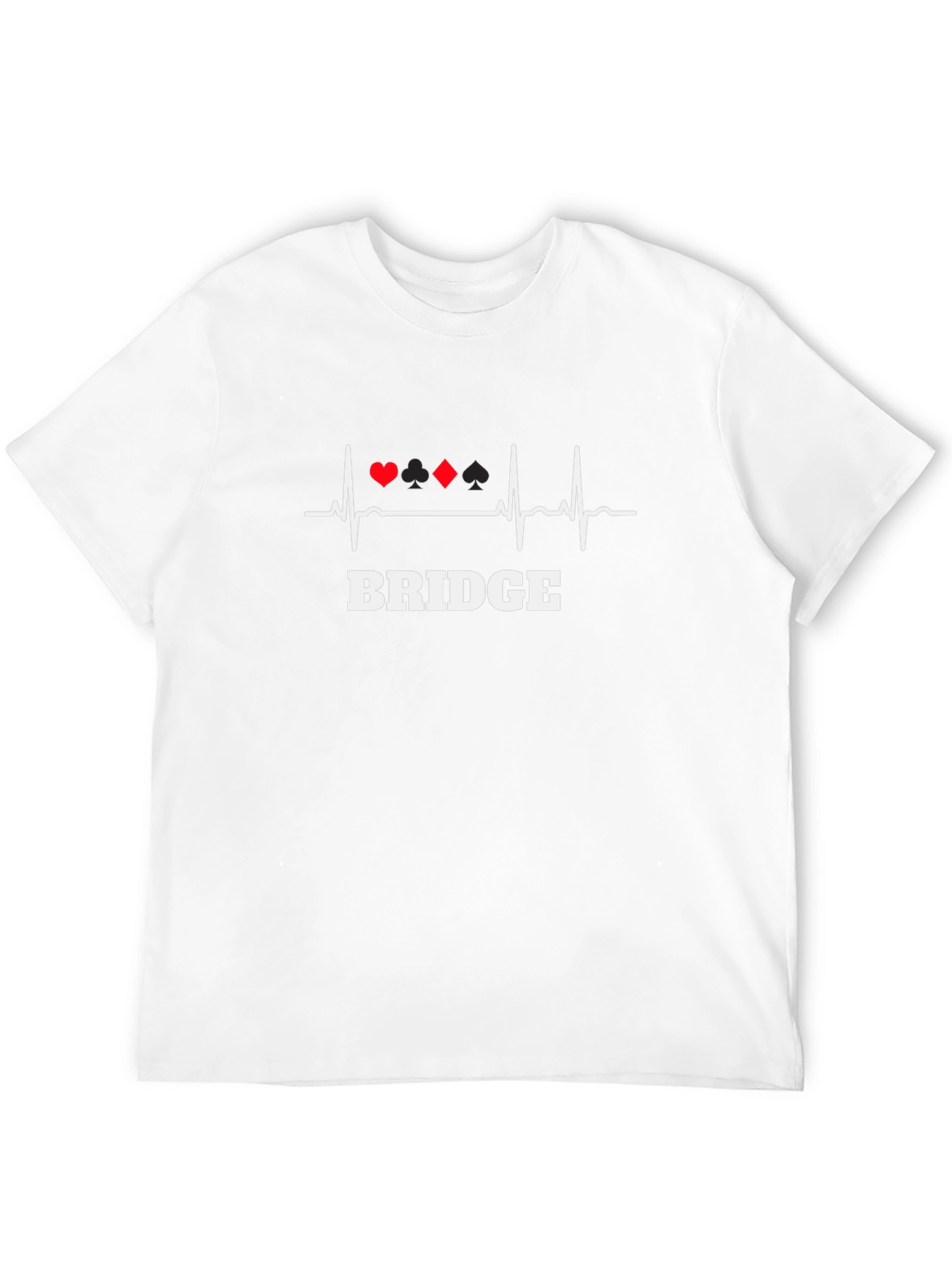 Black Bridge Heartbeat T-Shirt - Card Game Life Line view 12