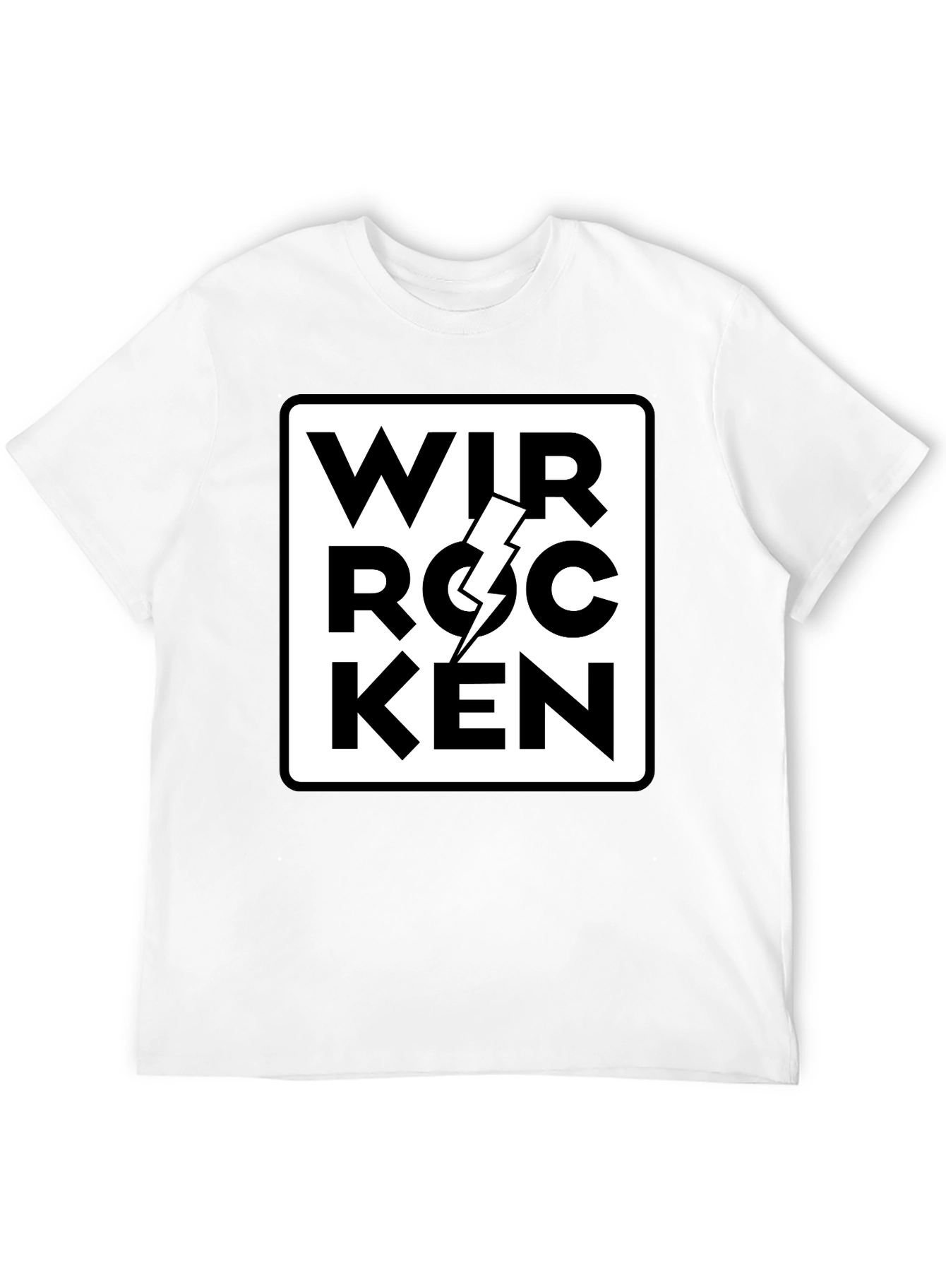 Black Wir Rocken T-Shirt - Black Graphic Tee view 12