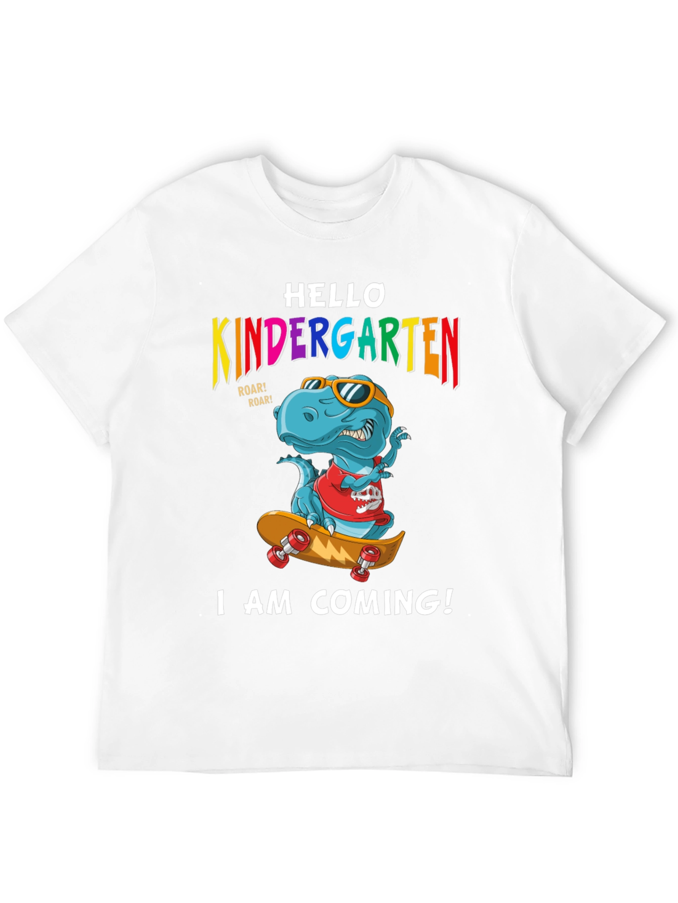 Black Hello Kindergarten Dinosaur T-Shirt view 12