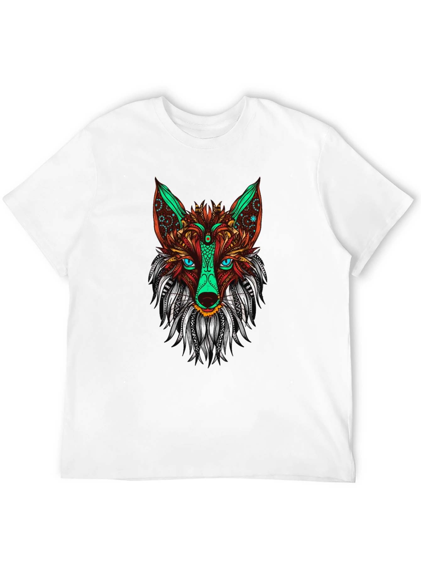 Fox Graphic Print Men's Black T-shirt - 12