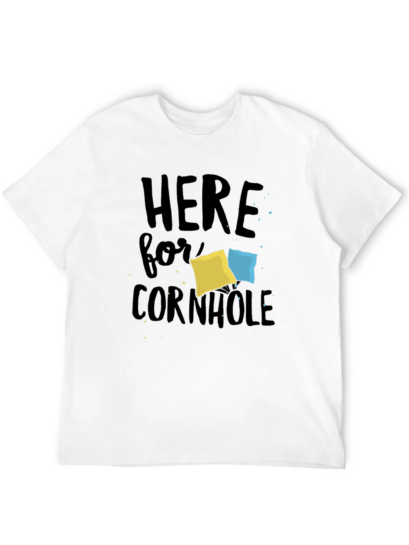 Black Here for Cornhole T-Shirt view 12