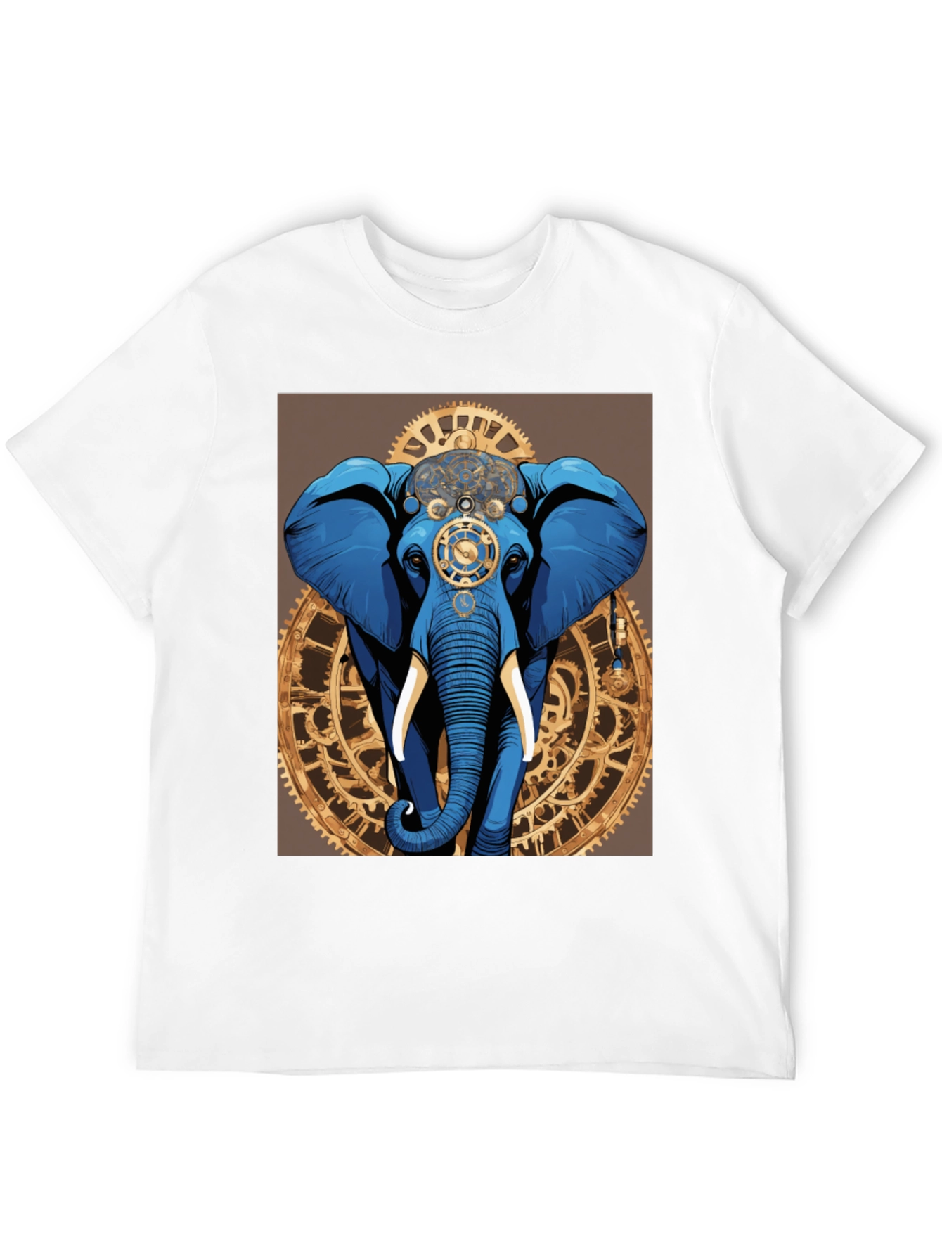 Black Steampunk Elephant Graphic Tee - Unique Design view 12