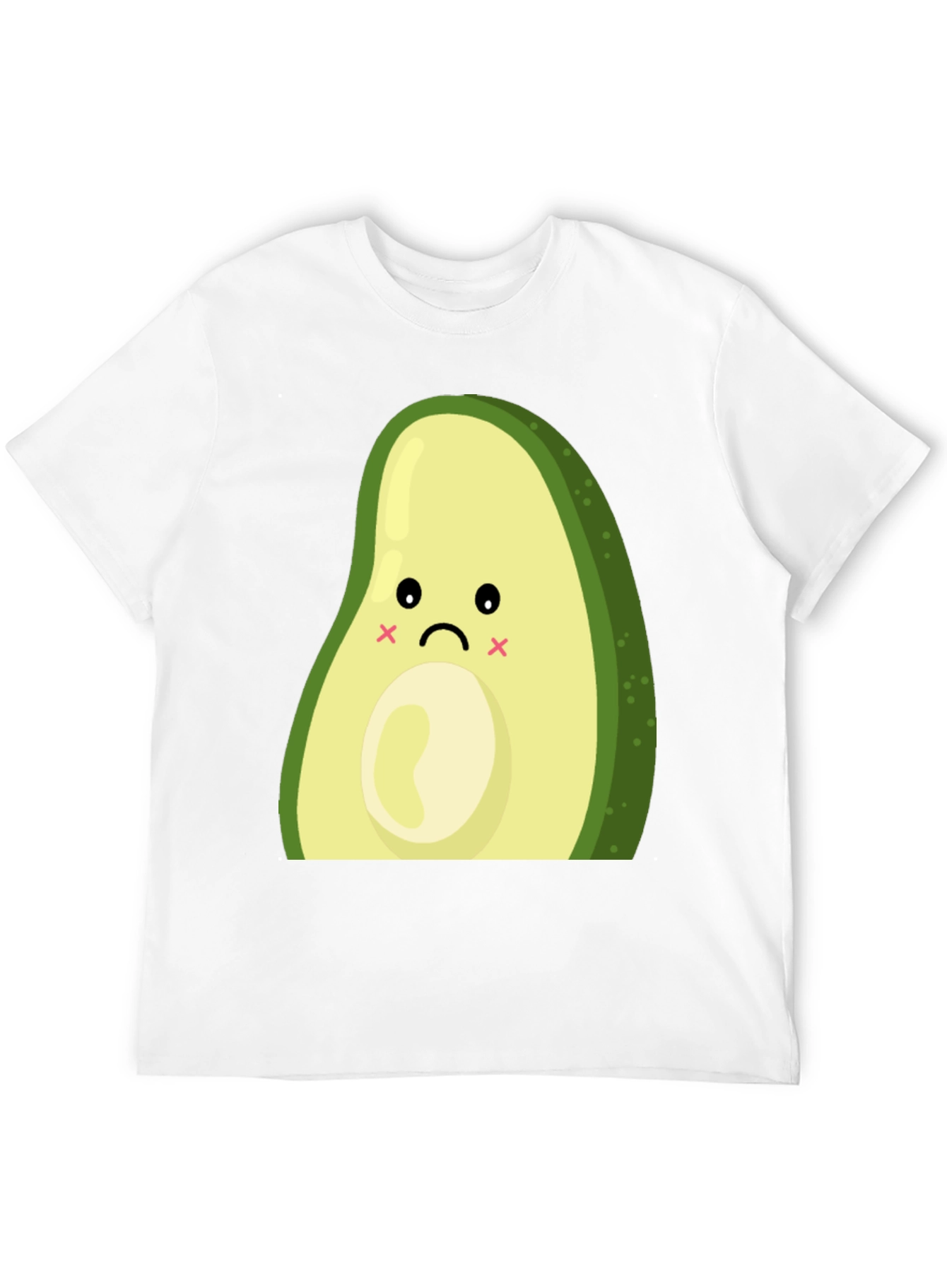 Black Sad Avocado Graphic T-Shirt - Cute and Unique view 12