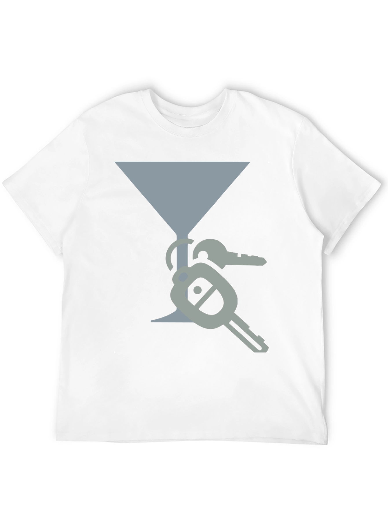 Black Martini Glass & Keys Graphic Tee view 12