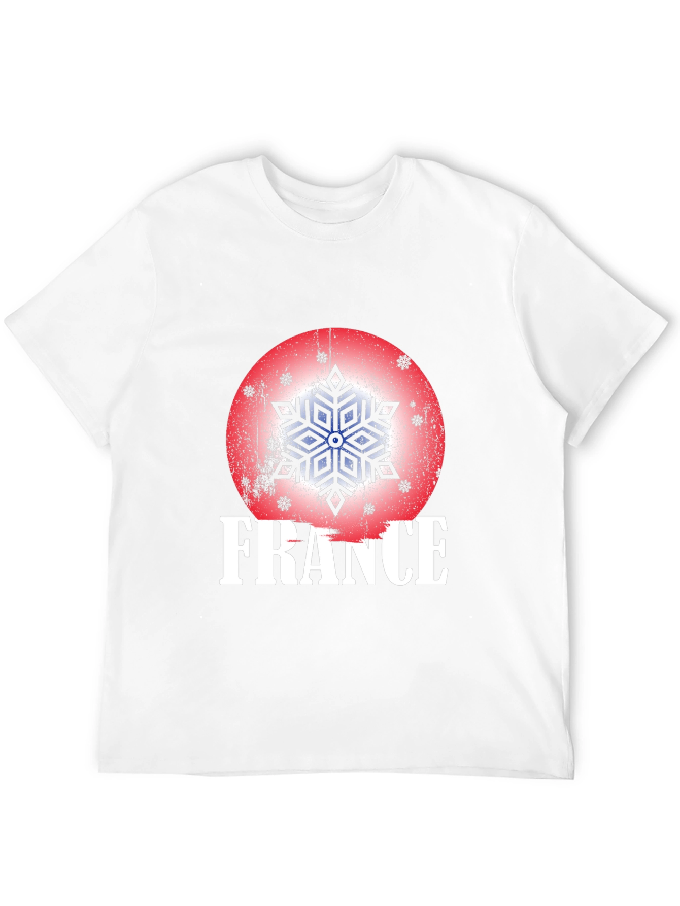 France Snowflake Graphic Tee - Winter Holiday Souvenir - 12