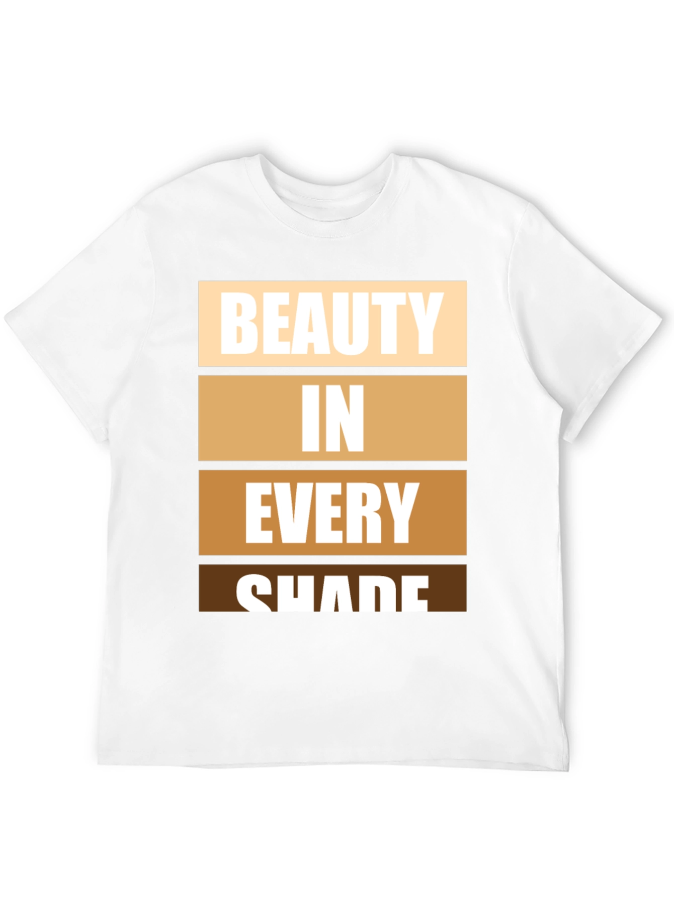 Black Beauty in Every Shade T-Shirt - Diverse Skin Tone Design view 12